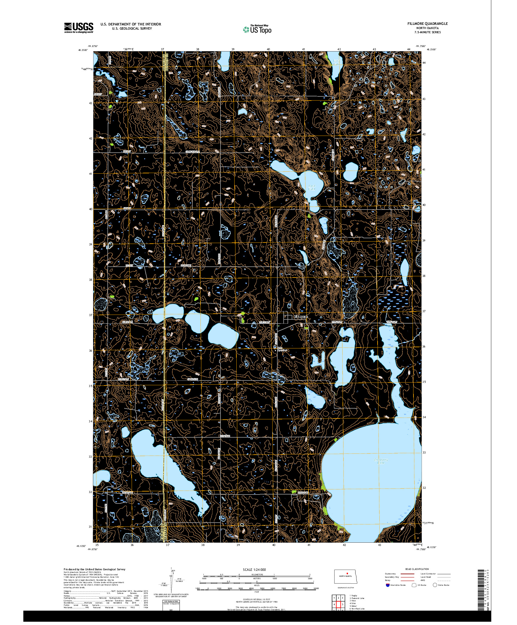 USGS US TOPO 7.5-MINUTE MAP FOR FILLMORE, ND 2017