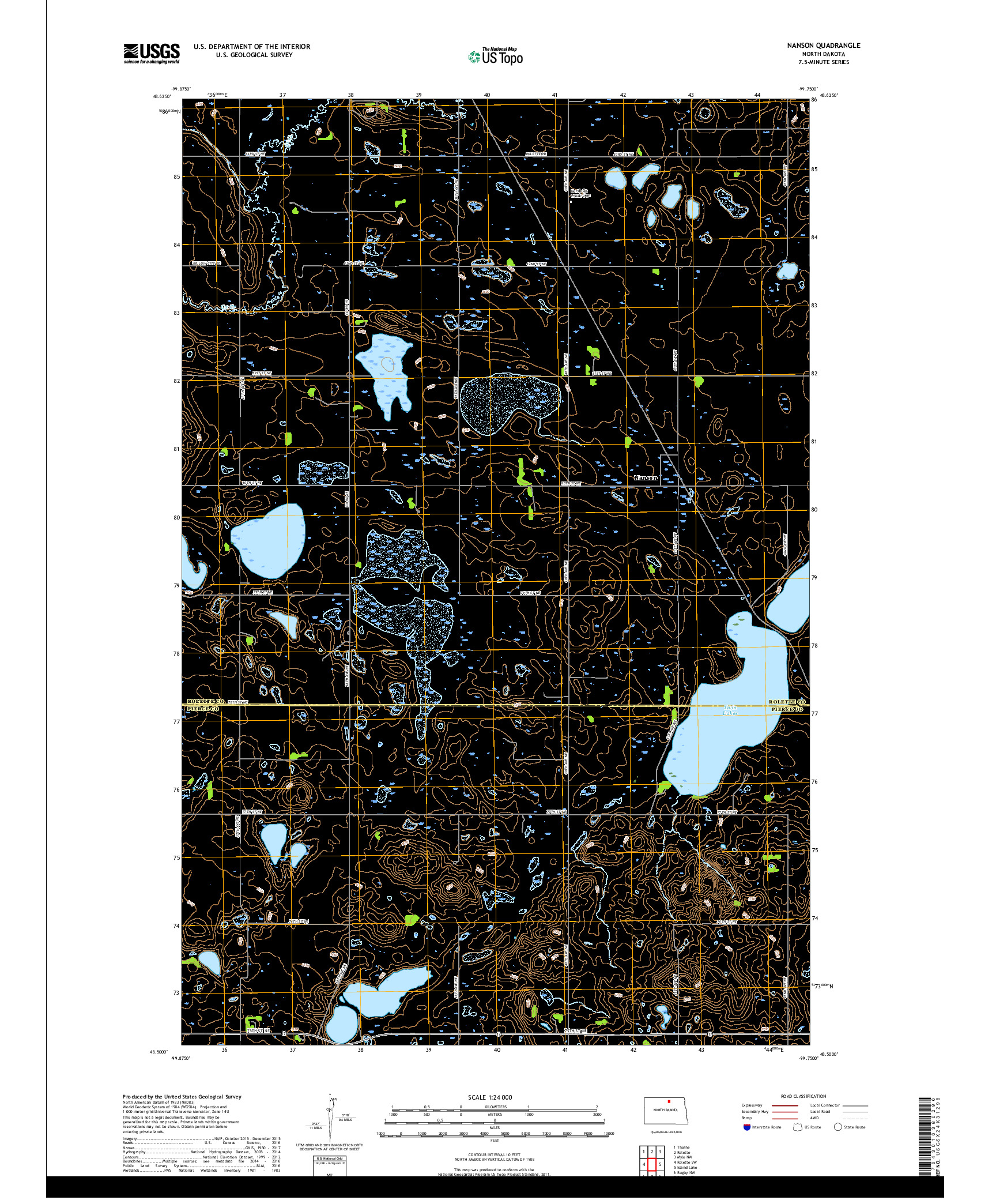 USGS US TOPO 7.5-MINUTE MAP FOR NANSON, ND 2017