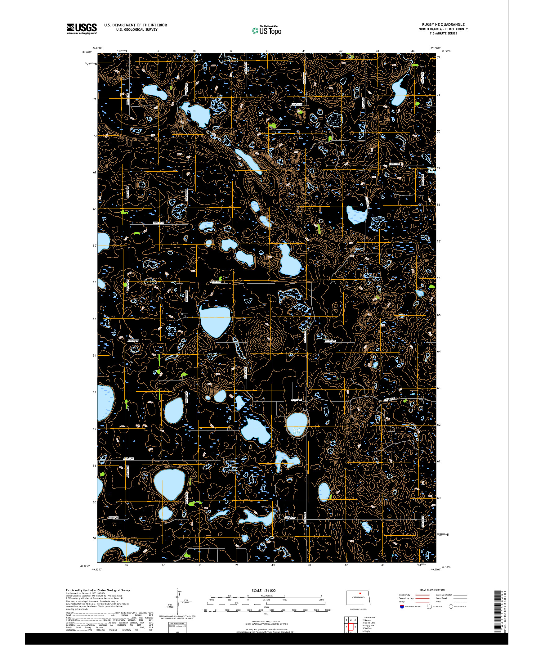 USGS US TOPO 7.5-MINUTE MAP FOR RUGBY NE, ND 2017