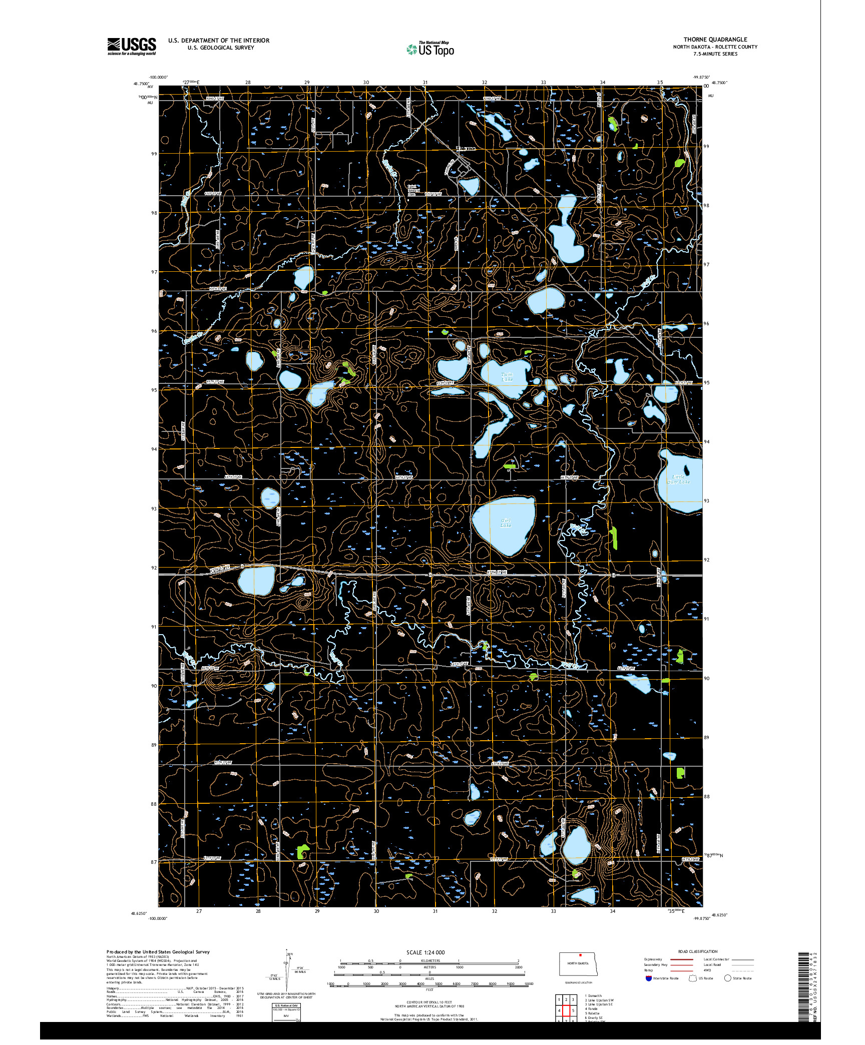 USGS US TOPO 7.5-MINUTE MAP FOR THORNE, ND 2017