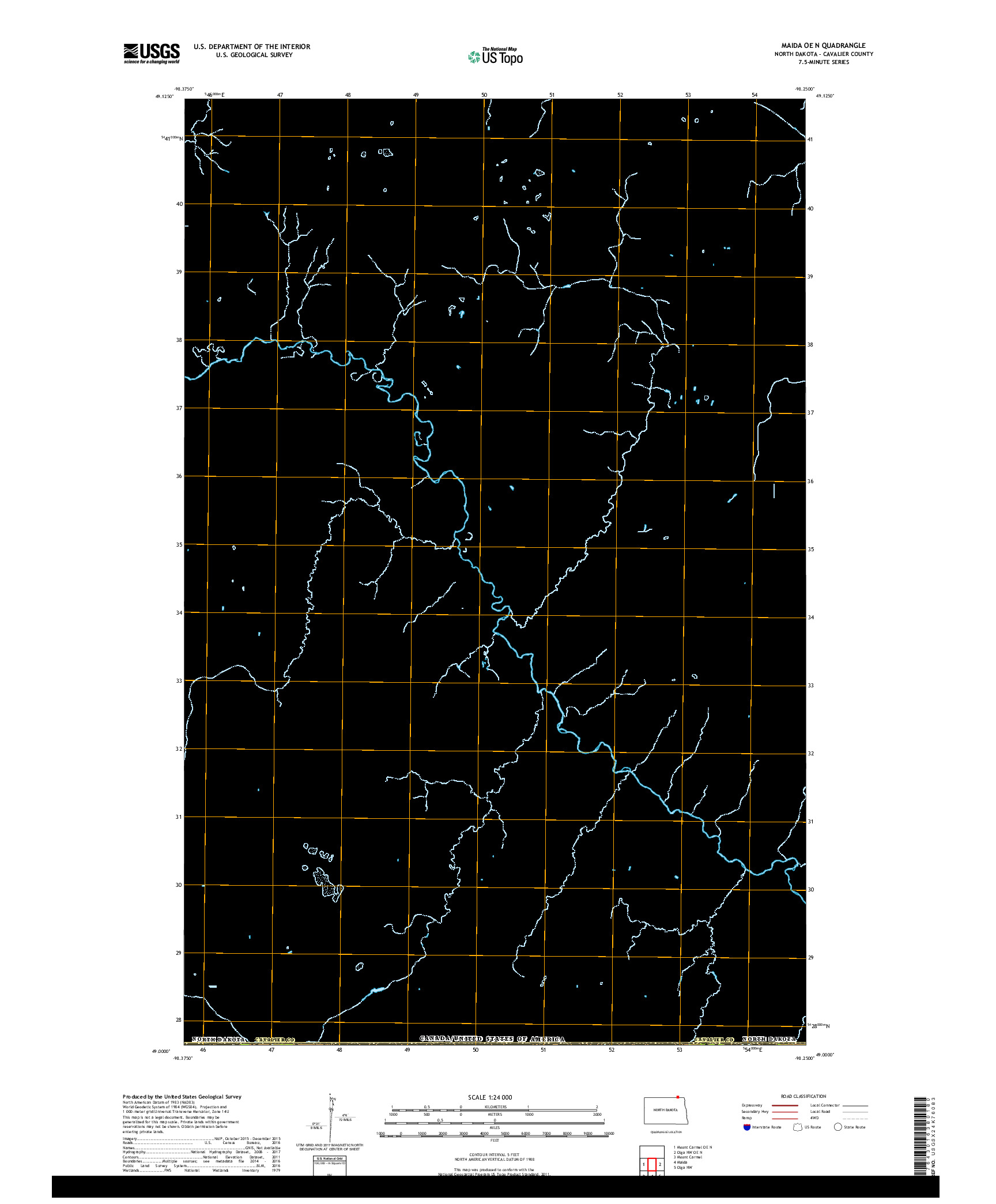 USGS US TOPO 7.5-MINUTE MAP FOR MAIDA OE N, ND,MB 2017