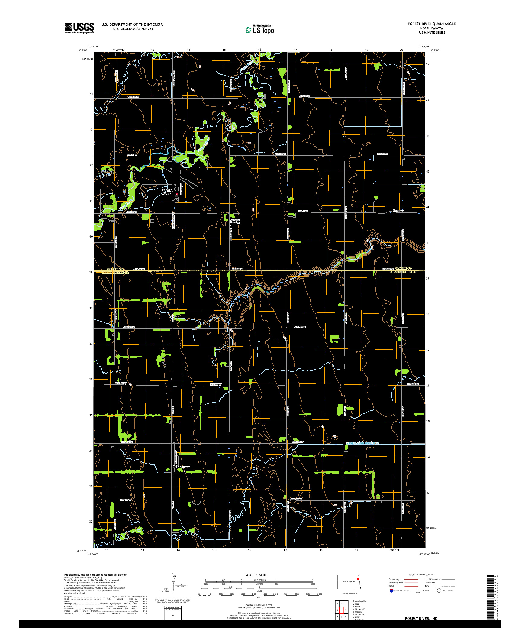 USGS US TOPO 7.5-MINUTE MAP FOR FOREST RIVER, ND 2017