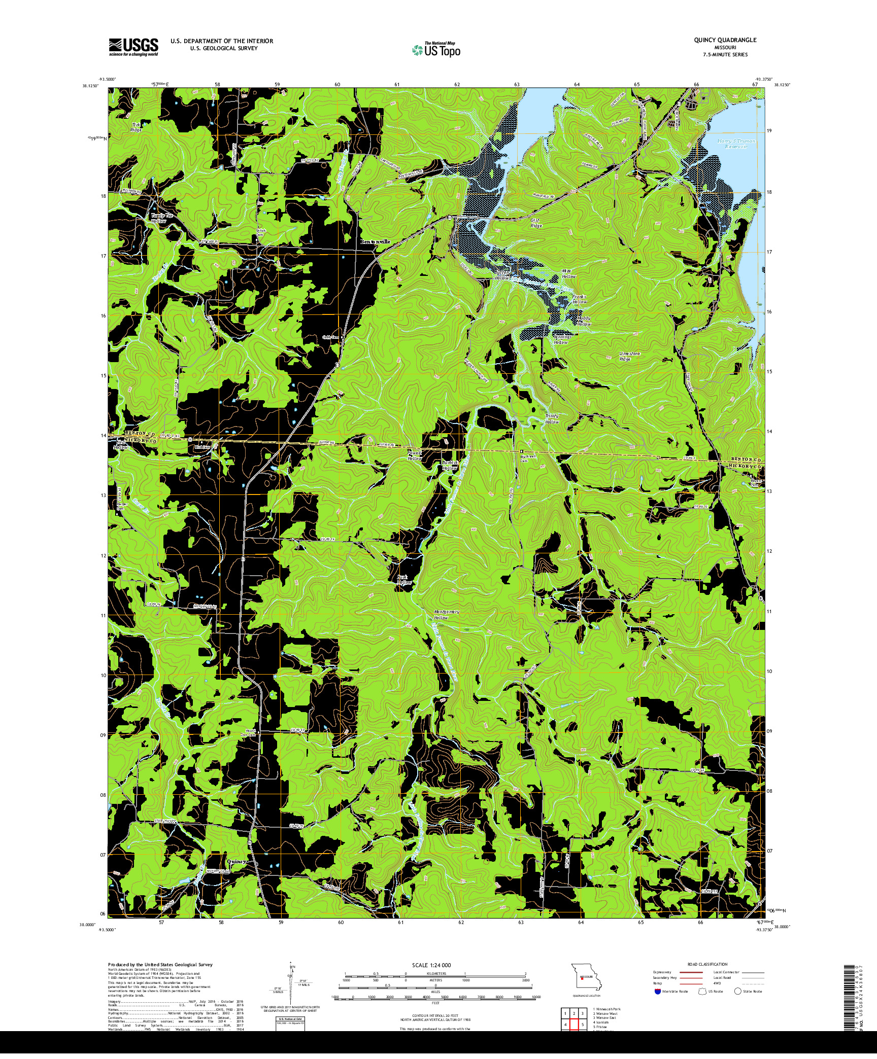 USGS US TOPO 7.5-MINUTE MAP FOR QUINCY, MO 2017