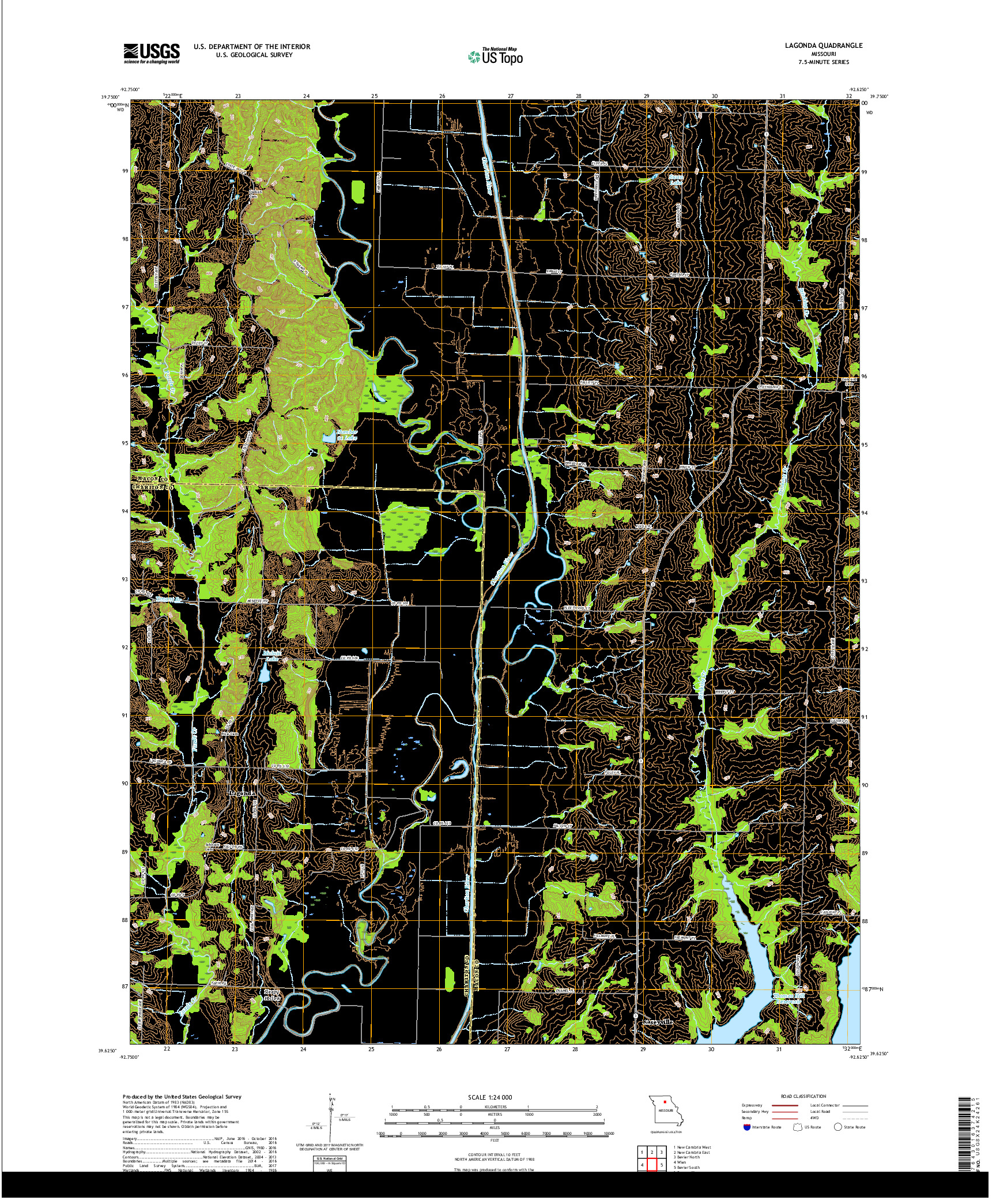 USGS US TOPO 7.5-MINUTE MAP FOR LAGONDA, MO 2017