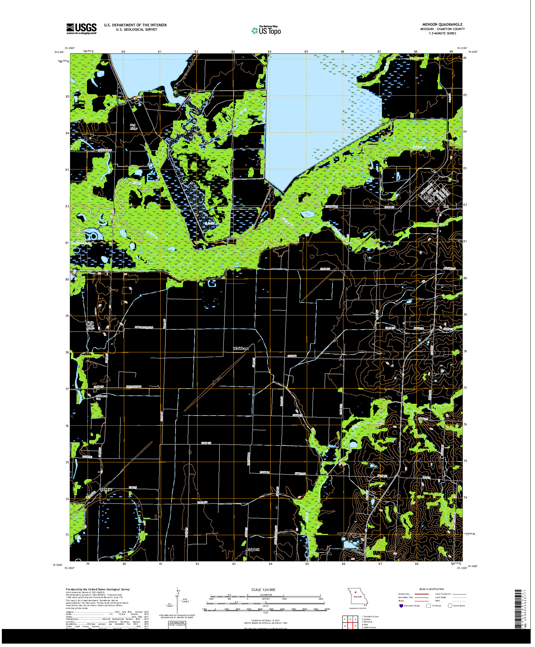 USGS US TOPO 7.5-MINUTE MAP FOR MENDON, MO 2017