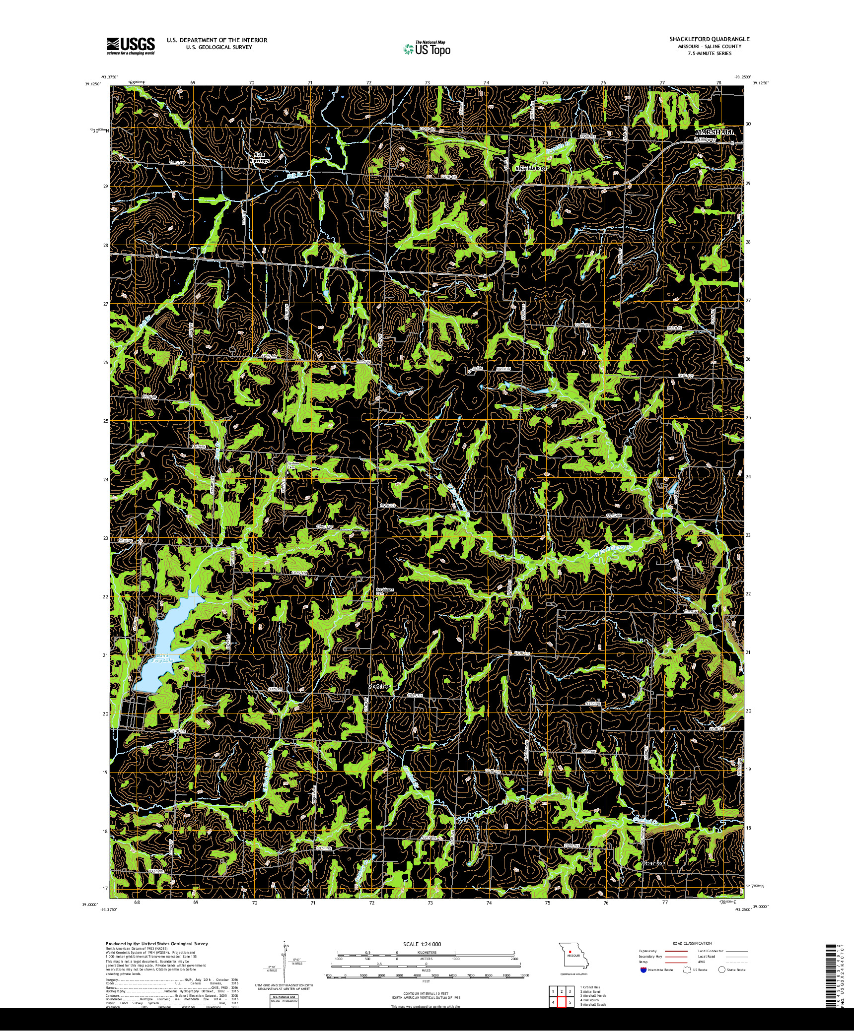 USGS US TOPO 7.5-MINUTE MAP FOR SHACKLEFORD, MO 2017