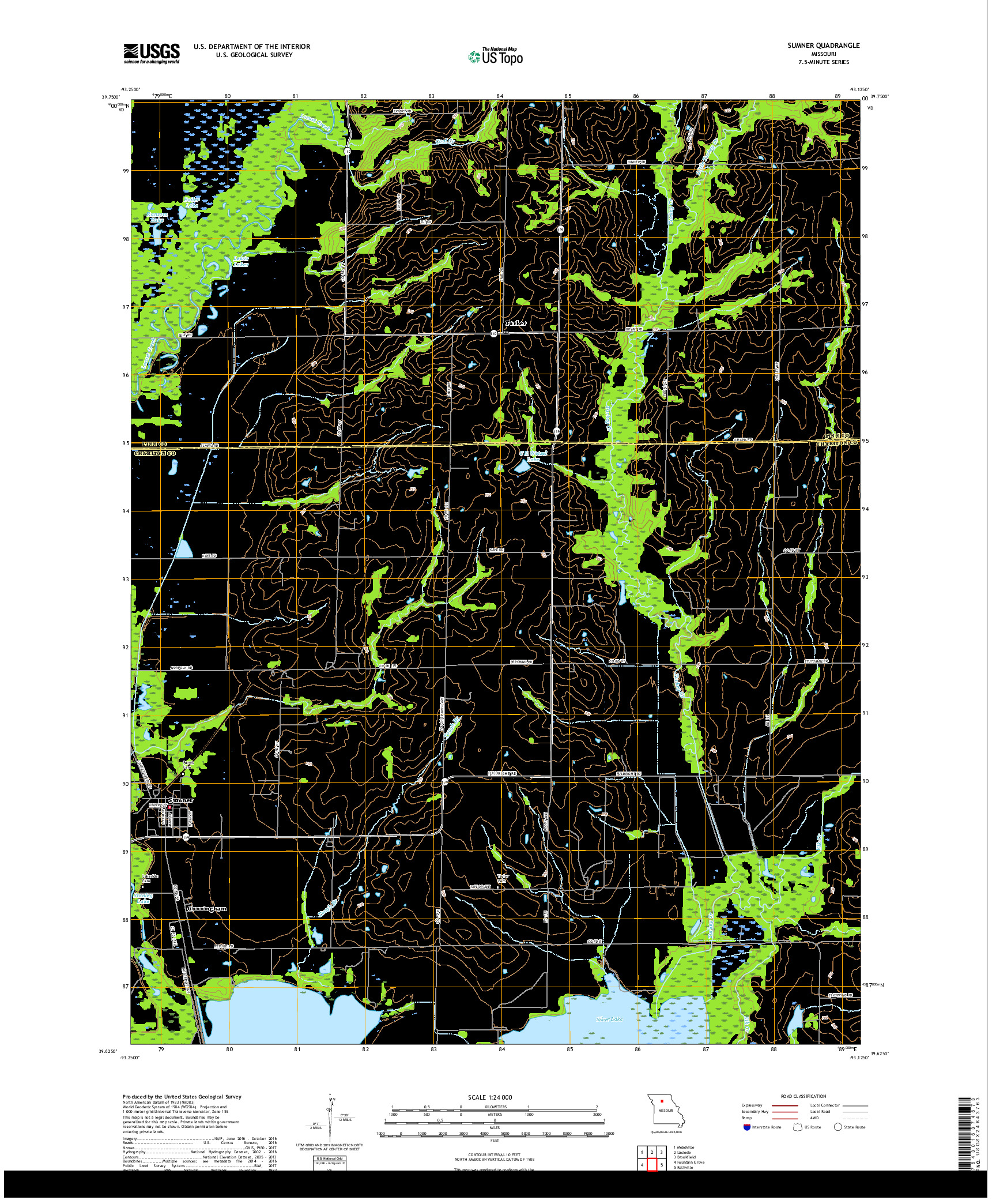 USGS US TOPO 7.5-MINUTE MAP FOR SUMNER, MO 2017