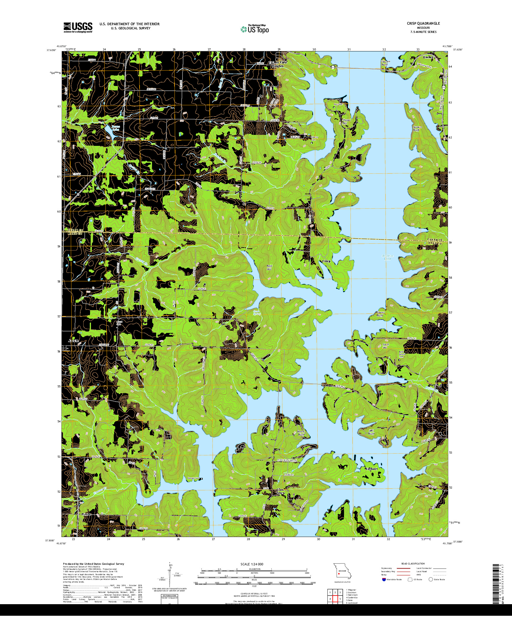 USGS US TOPO 7.5-MINUTE MAP FOR CRISP, MO 2017