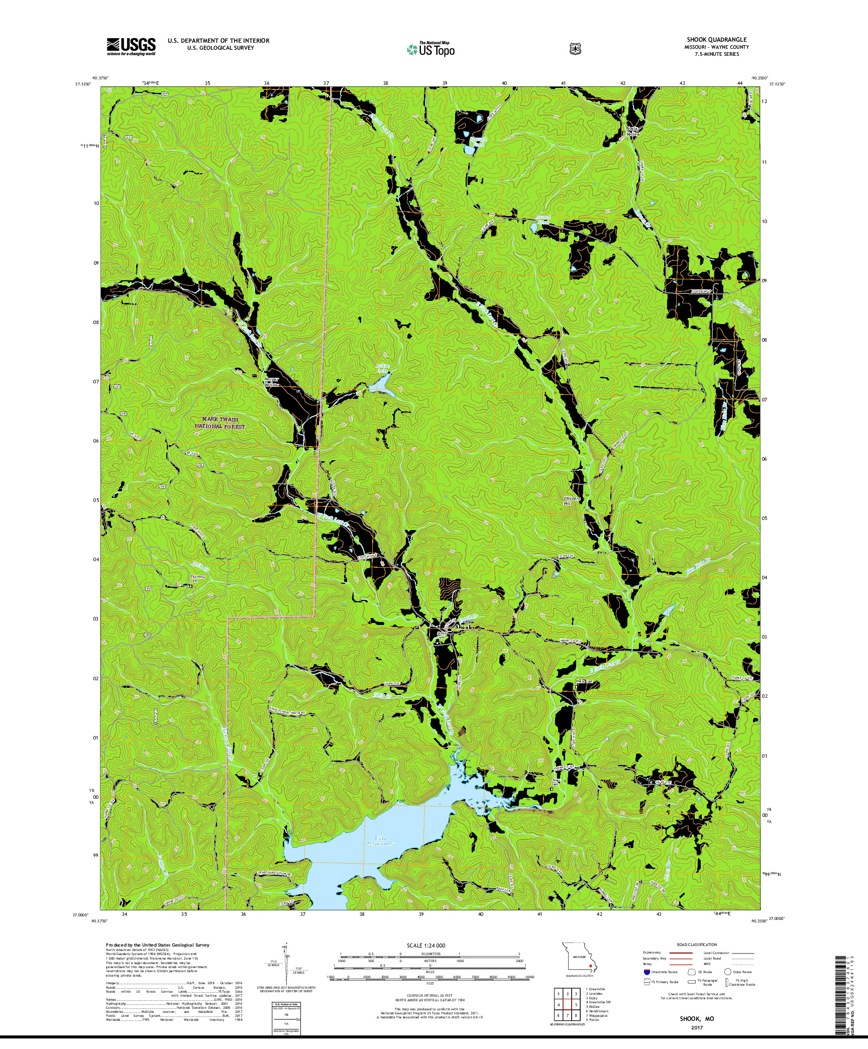 USGS US TOPO 7.5-MINUTE MAP FOR SHOOK, MO 2017