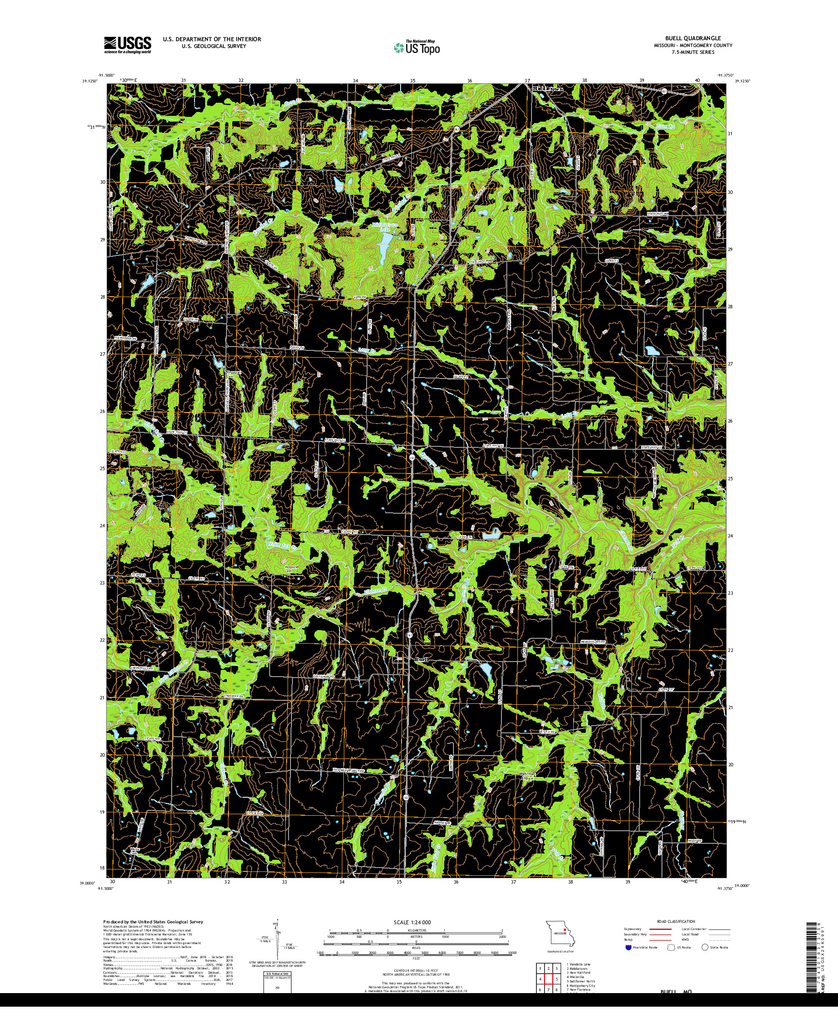 USGS US TOPO 7.5-MINUTE MAP FOR BUELL, MO 2017