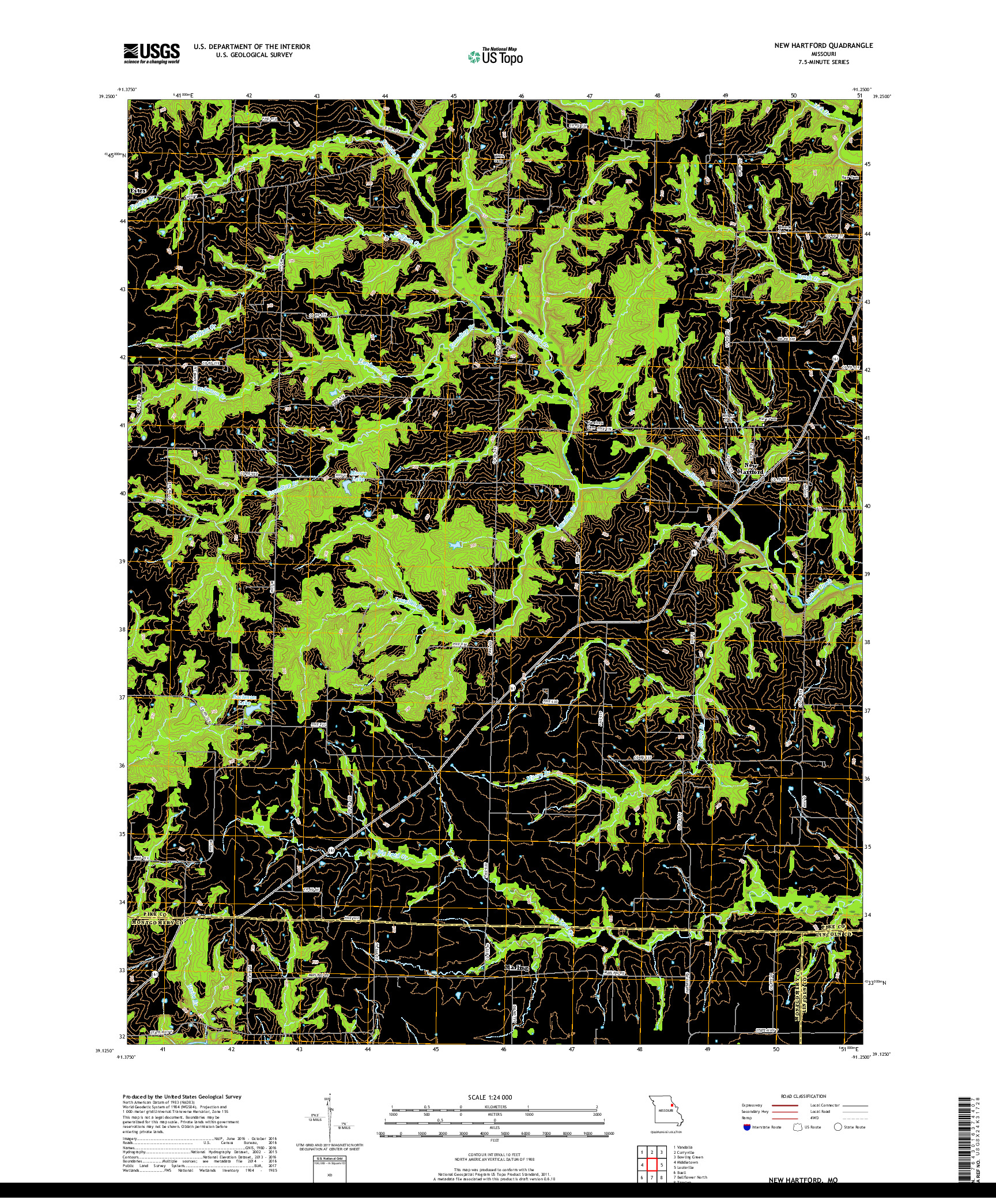 USGS US TOPO 7.5-MINUTE MAP FOR NEW HARTFORD, MO 2017