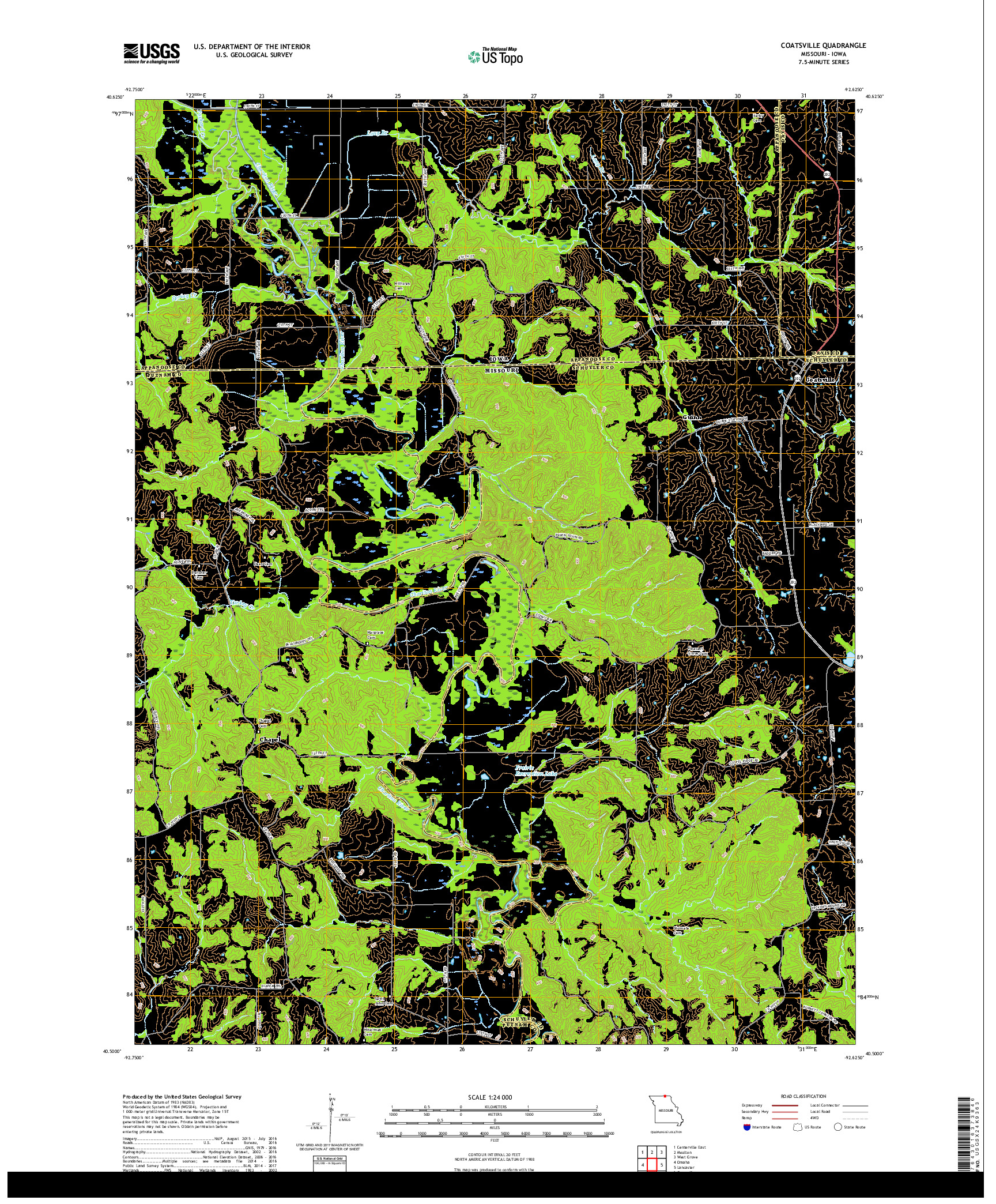 USGS US TOPO 7.5-MINUTE MAP FOR COATSVILLE, MO,IA 2017