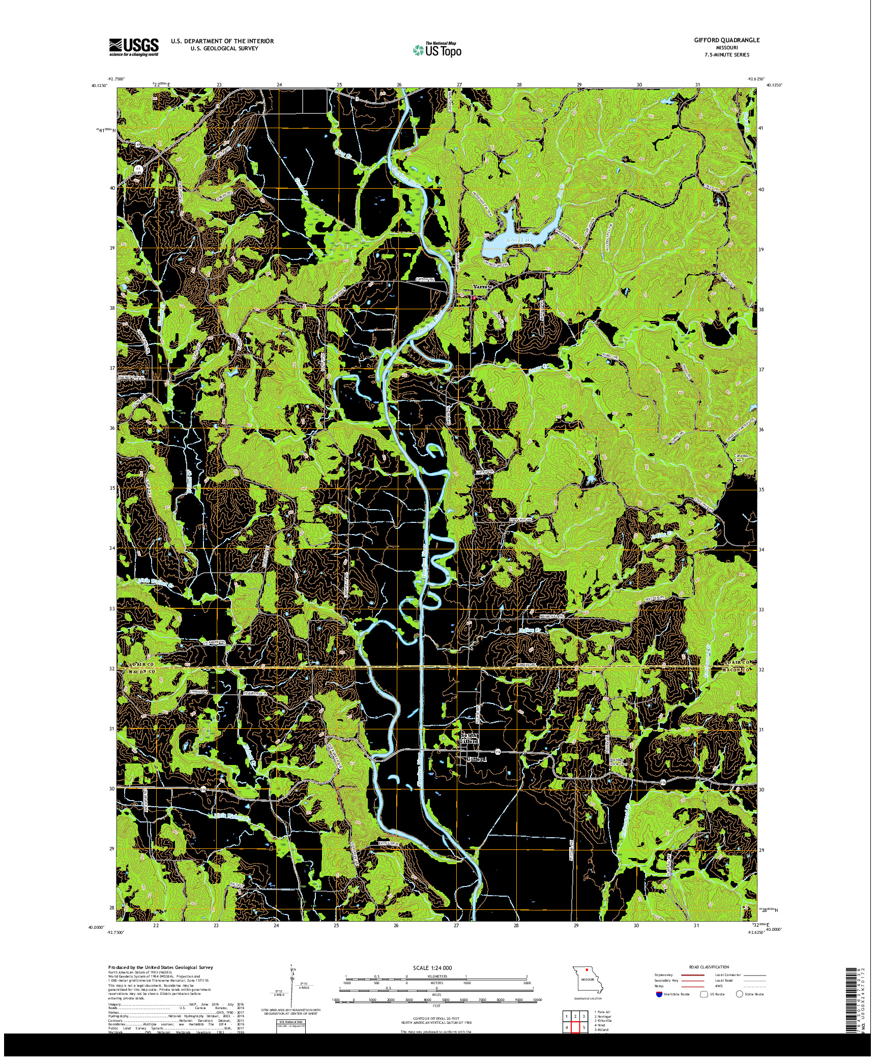 USGS US TOPO 7.5-MINUTE MAP FOR GIFFORD, MO 2017
