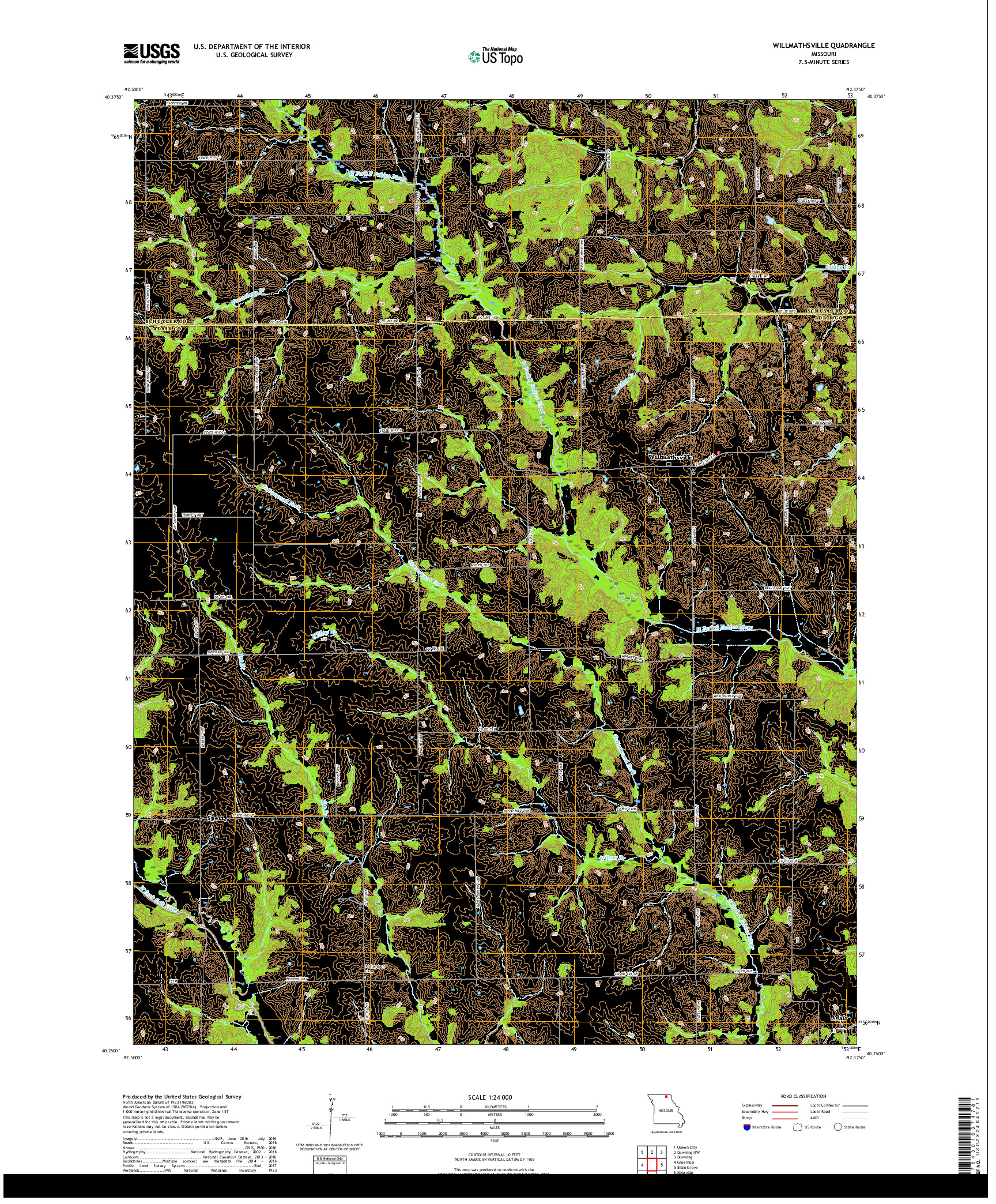 USGS US TOPO 7.5-MINUTE MAP FOR WILLMATHSVILLE, MO 2017