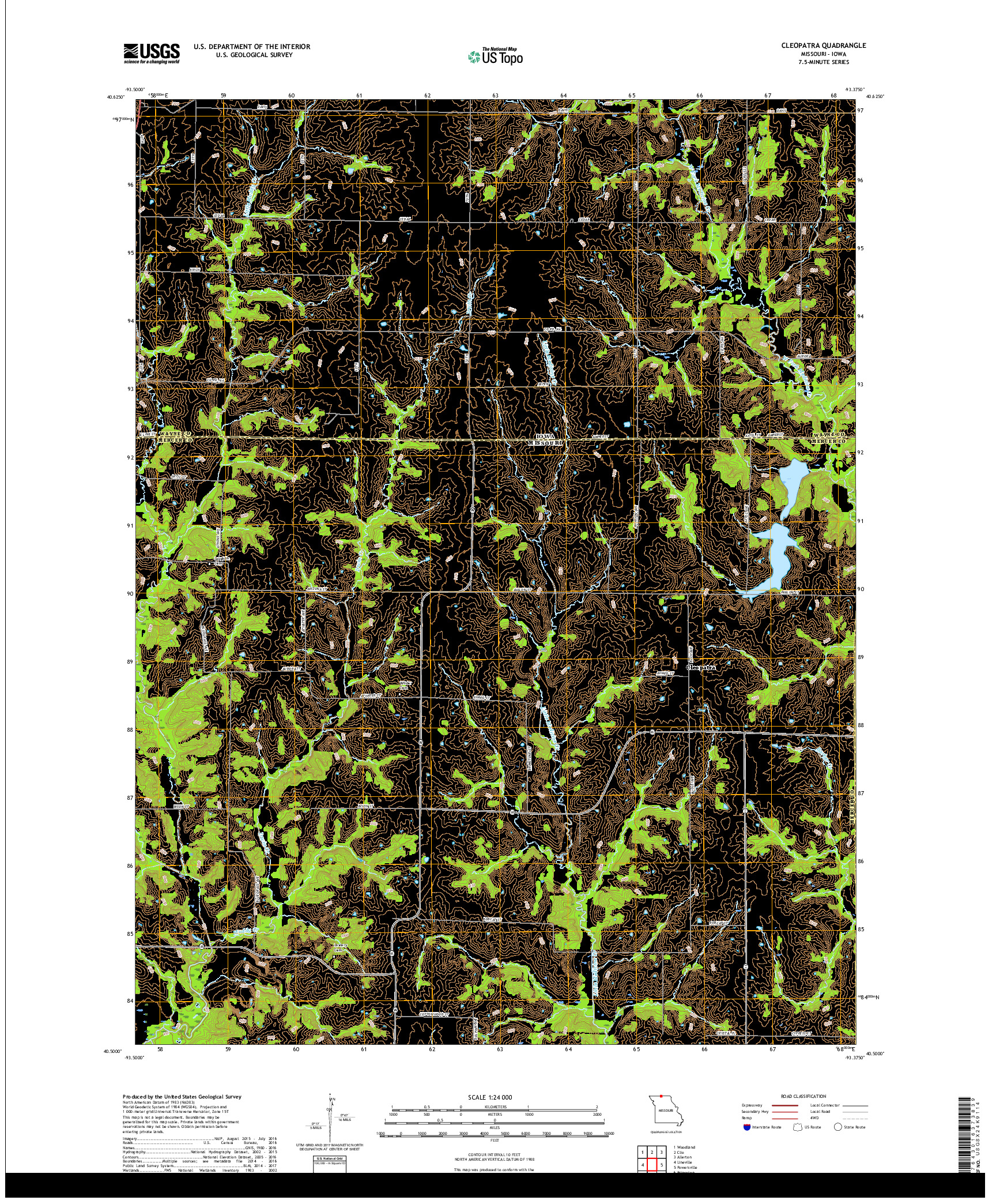 USGS US TOPO 7.5-MINUTE MAP FOR CLEOPATRA, MO,IA 2017