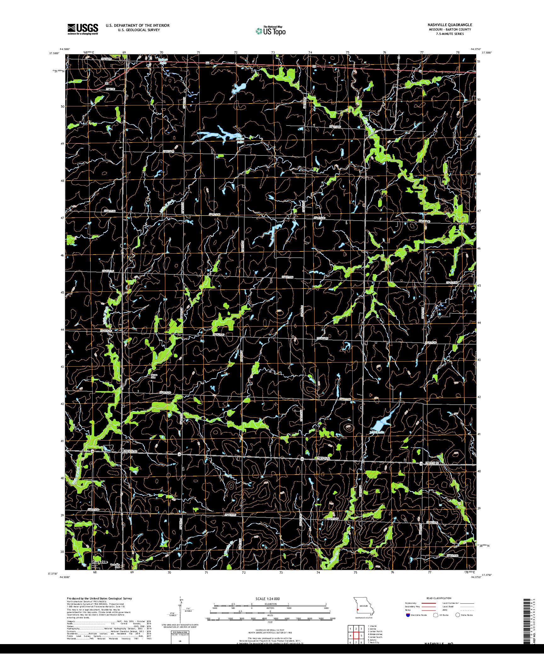 USGS US TOPO 7.5-MINUTE MAP FOR NASHVILLE, MO 2017