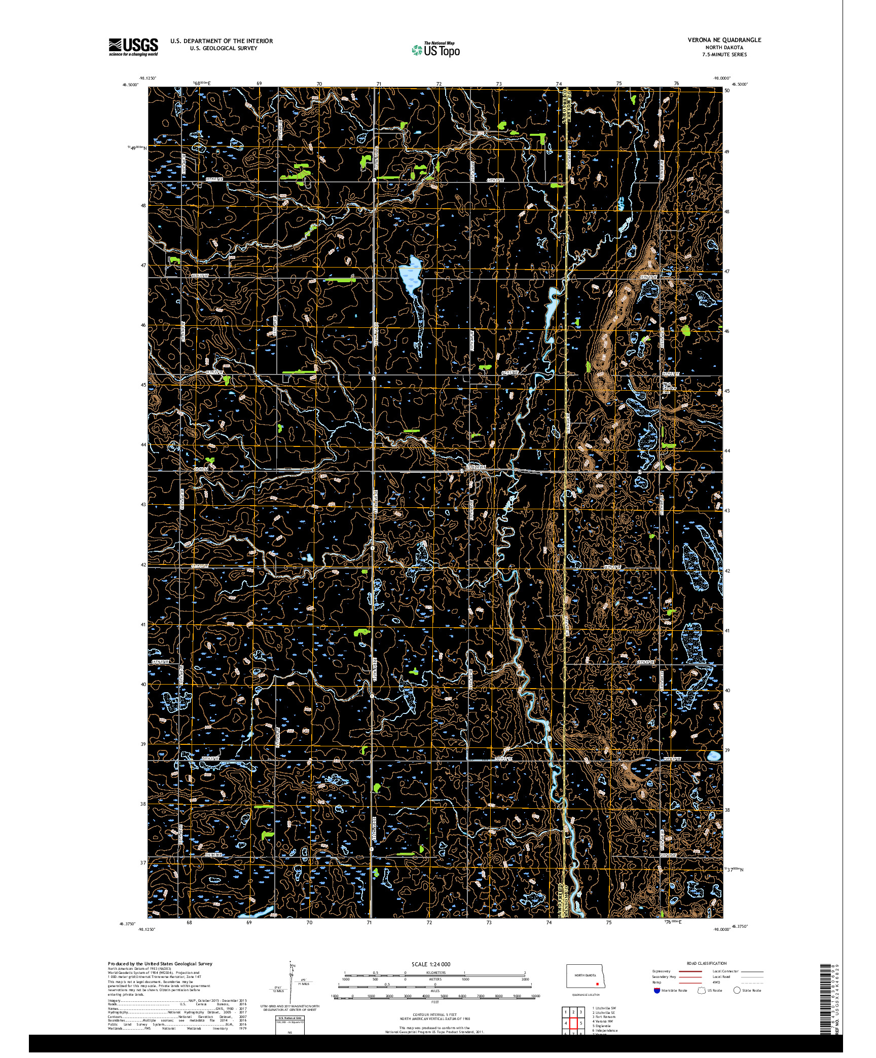 USGS US TOPO 7.5-MINUTE MAP FOR VERONA NE, ND 2017