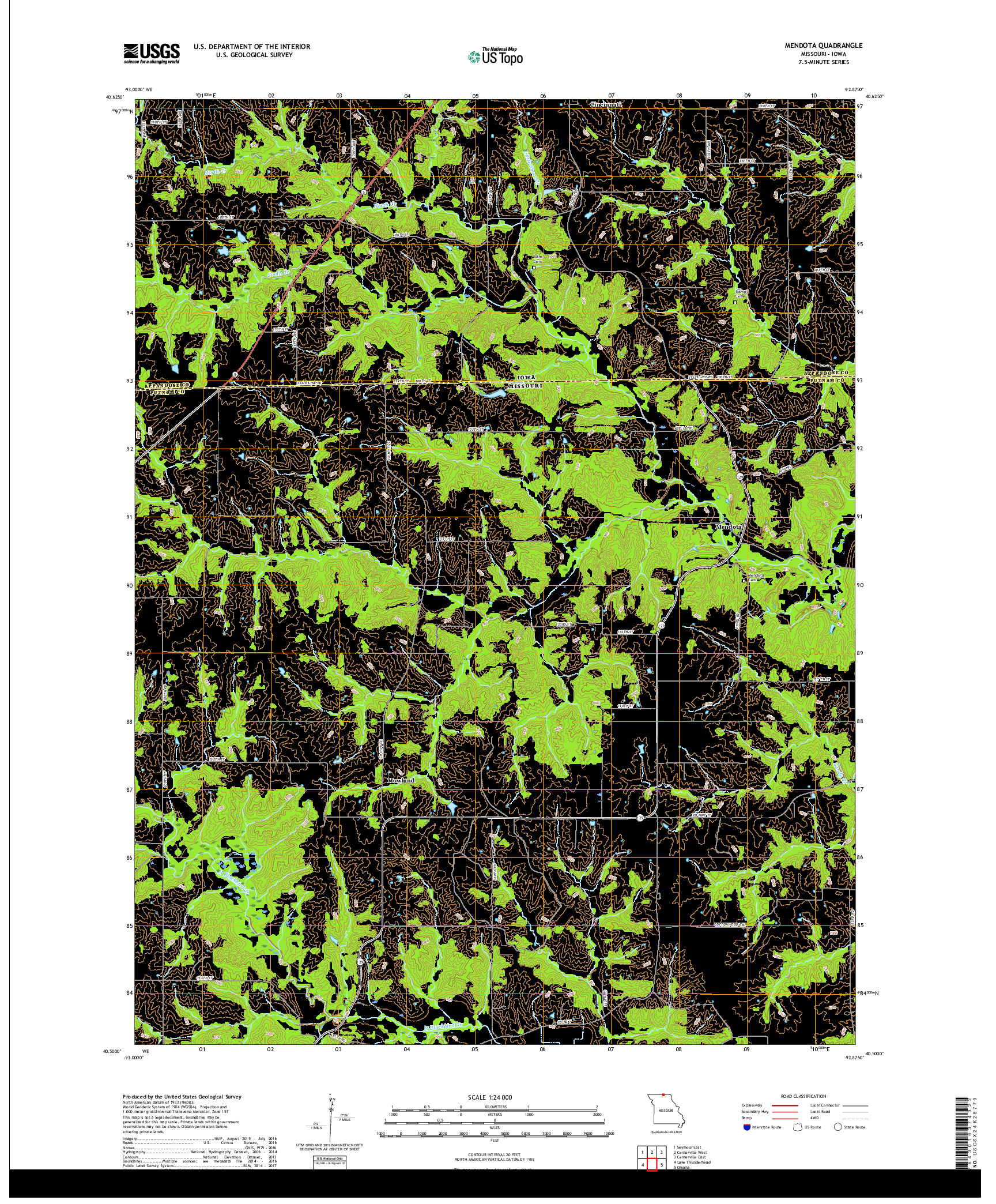 USGS US TOPO 7.5-MINUTE MAP FOR MENDOTA, MO,IA 2017