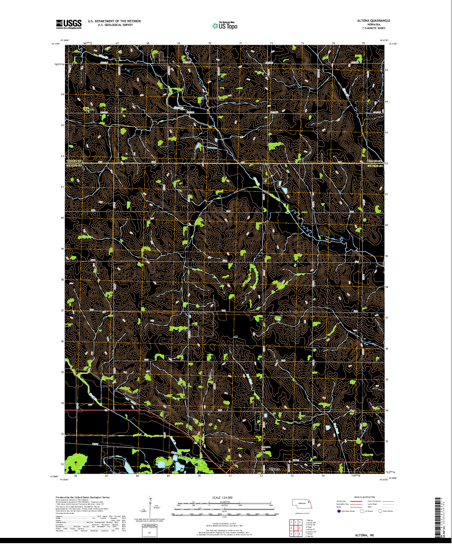 USGS US TOPO 7.5-MINUTE MAP FOR ALTONA, NE 2017