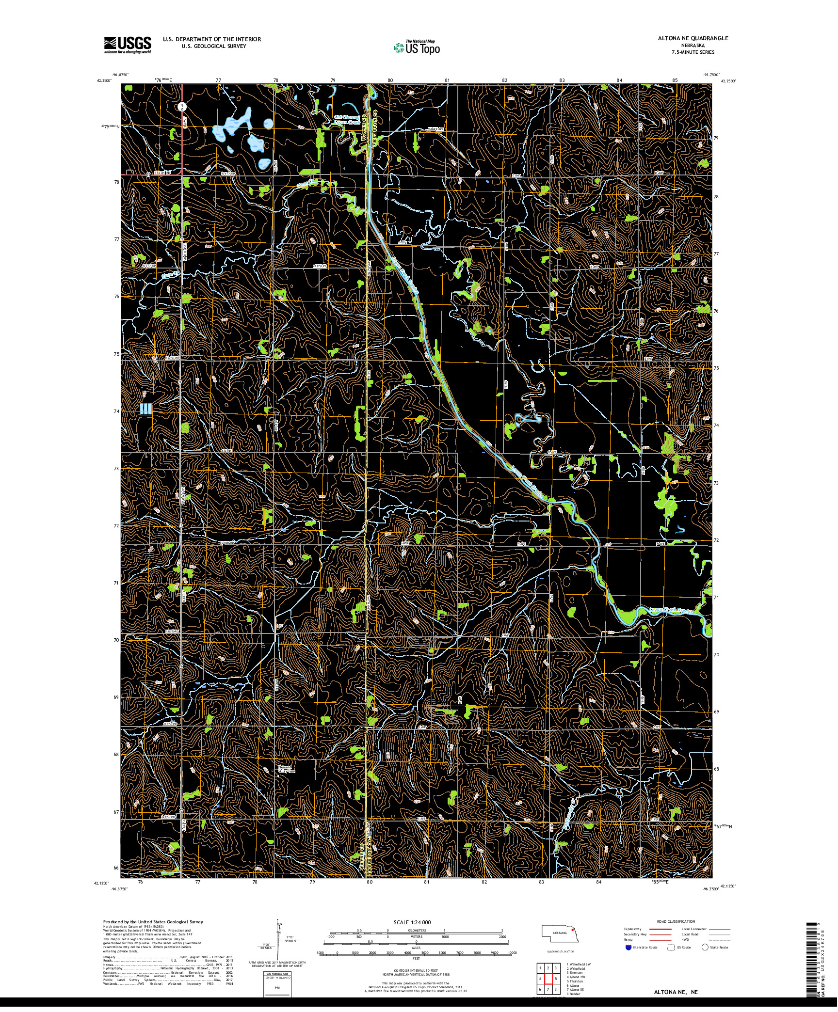 USGS US TOPO 7.5-MINUTE MAP FOR ALTONA NE, NE 2017