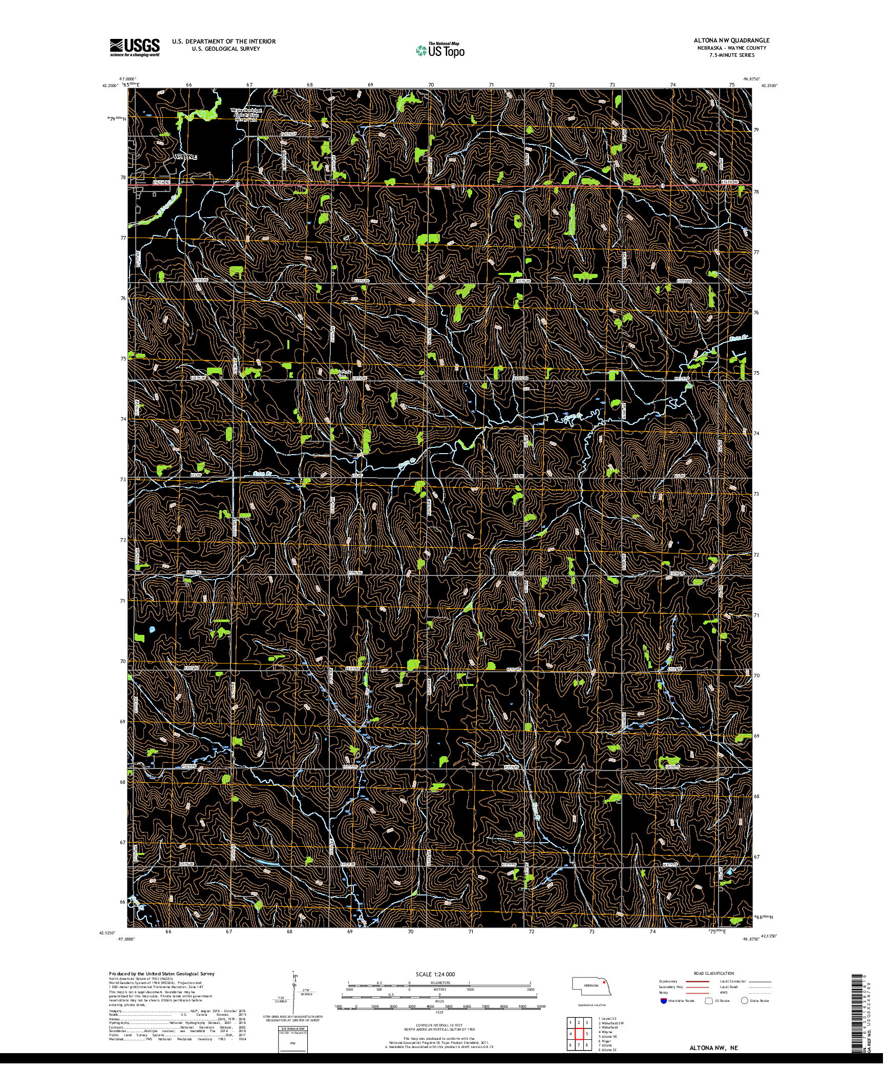 USGS US TOPO 7.5-MINUTE MAP FOR ALTONA NW, NE 2017