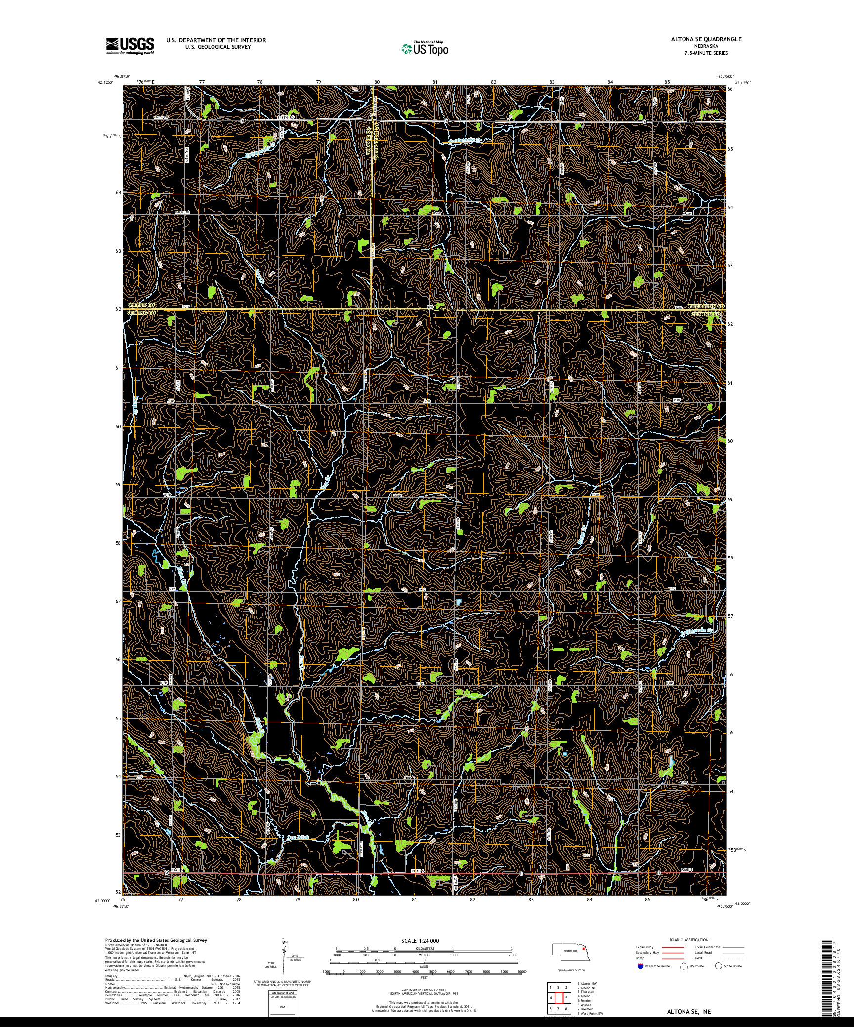 USGS US TOPO 7.5-MINUTE MAP FOR ALTONA SE, NE 2017