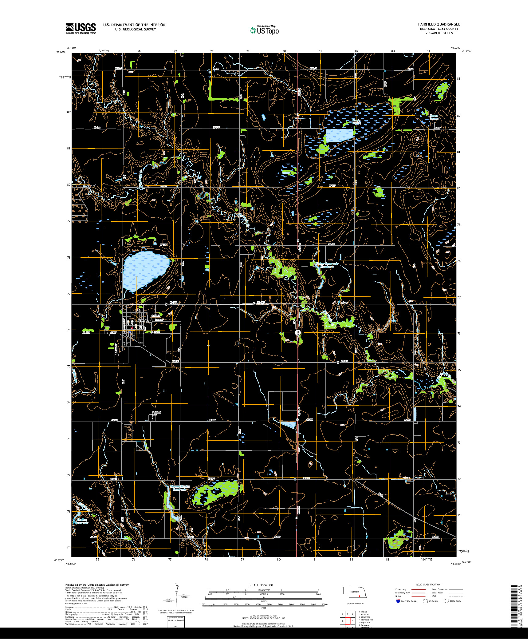 USGS US TOPO 7.5-MINUTE MAP FOR FAIRFIELD, NE 2017