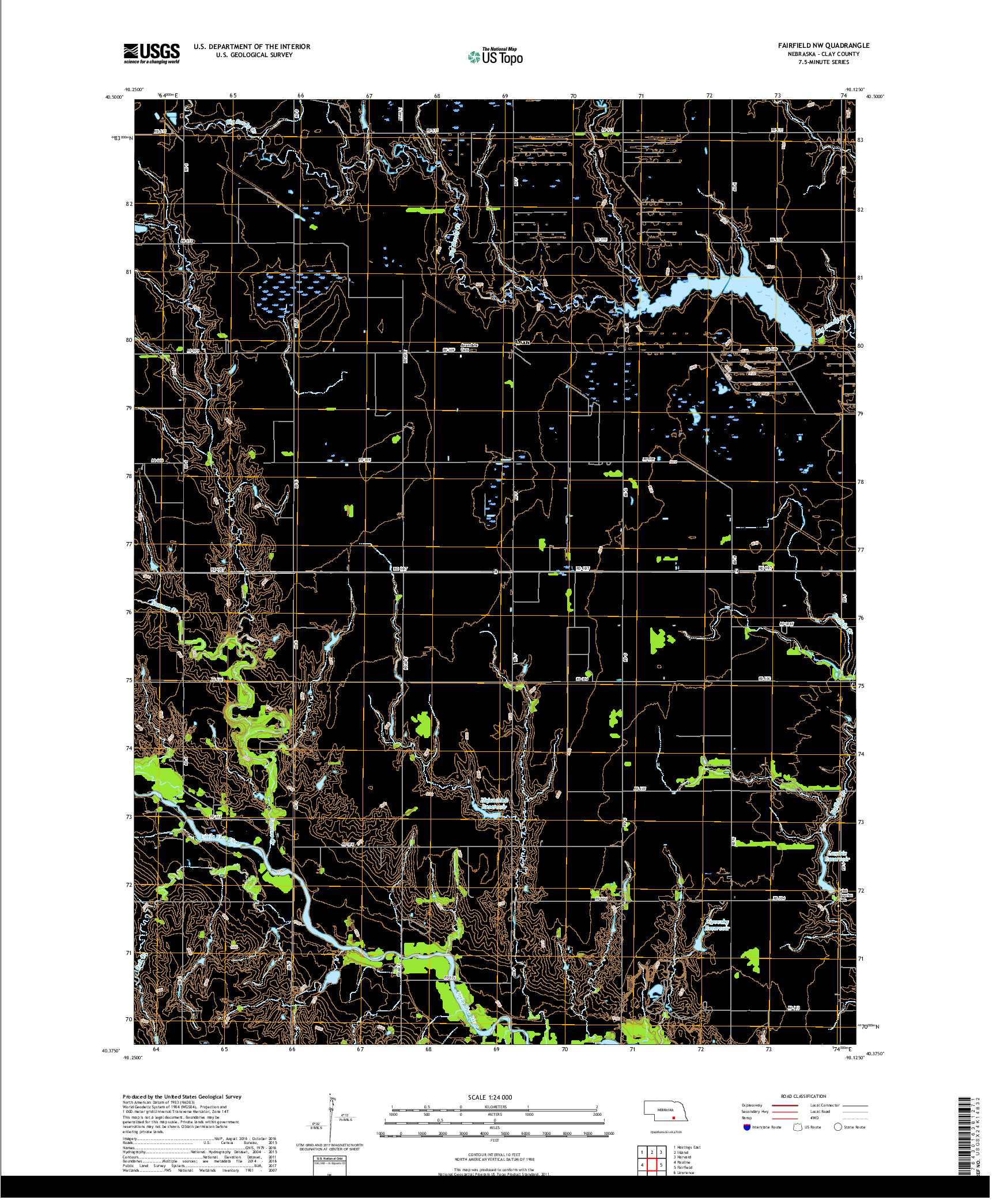 USGS US TOPO 7.5-MINUTE MAP FOR FAIRFIELD NW, NE 2017