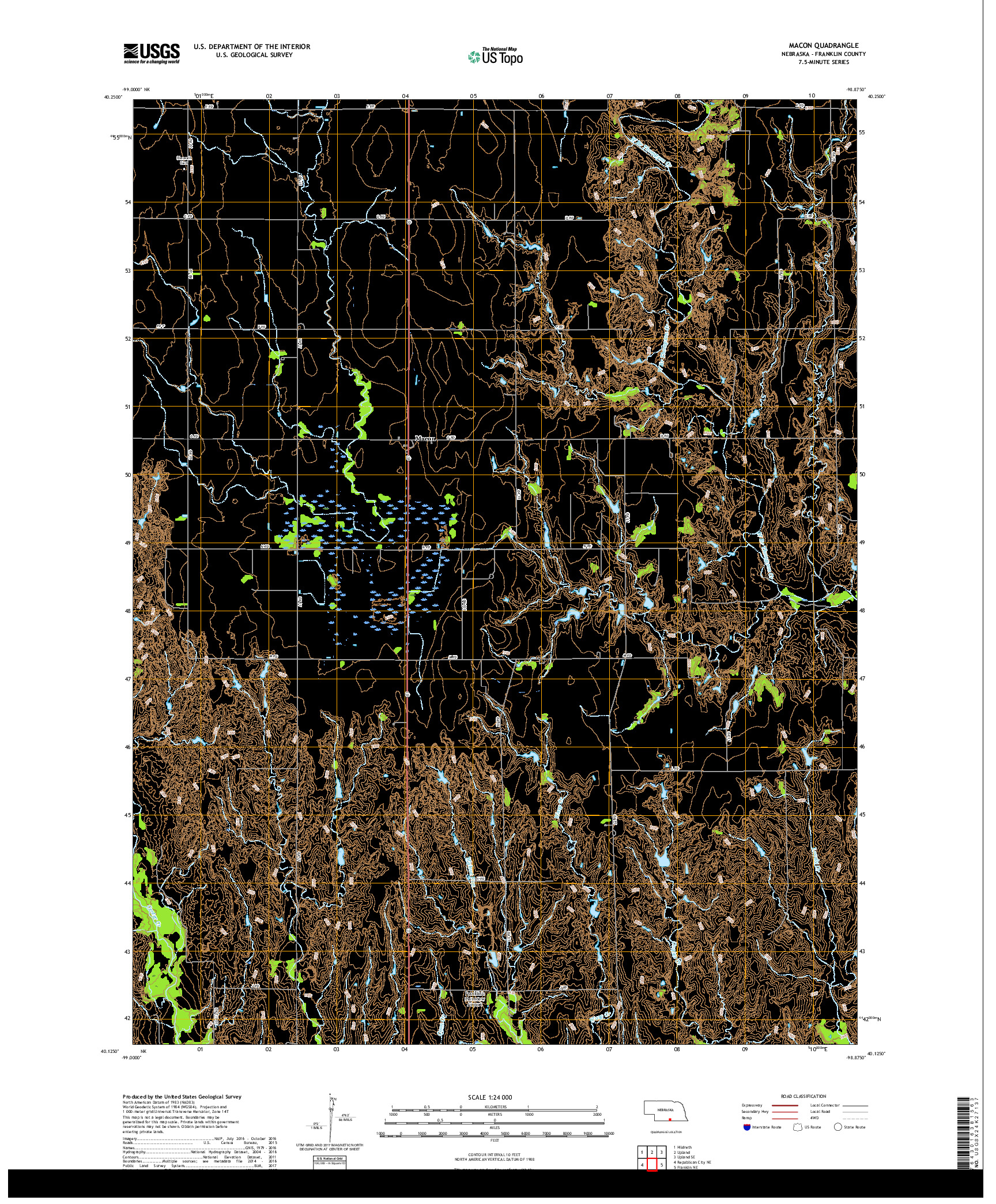 USGS US TOPO 7.5-MINUTE MAP FOR MACON, NE 2017