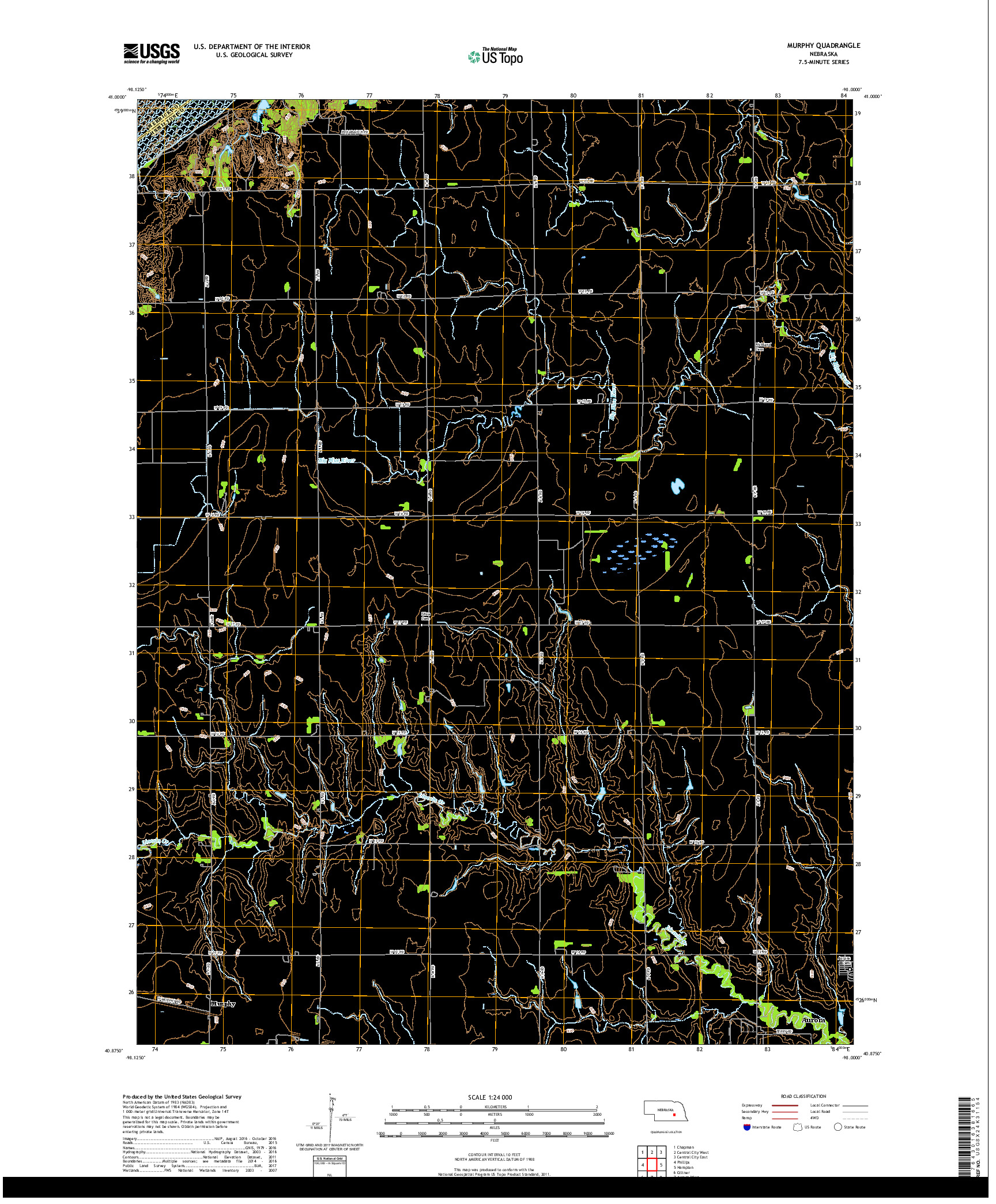 USGS US TOPO 7.5-MINUTE MAP FOR MURPHY, NE 2017