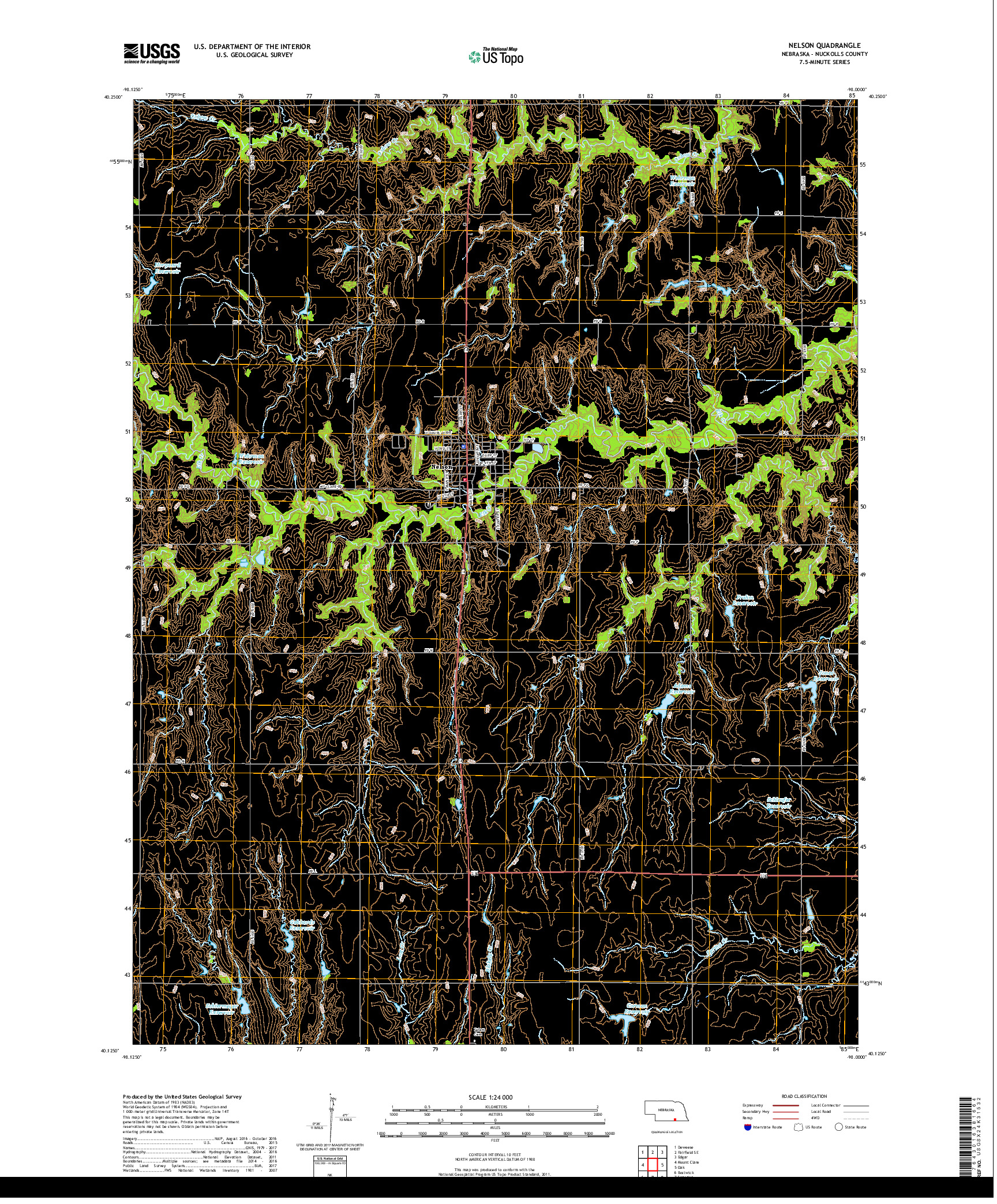 USGS US TOPO 7.5-MINUTE MAP FOR NELSON, NE 2017