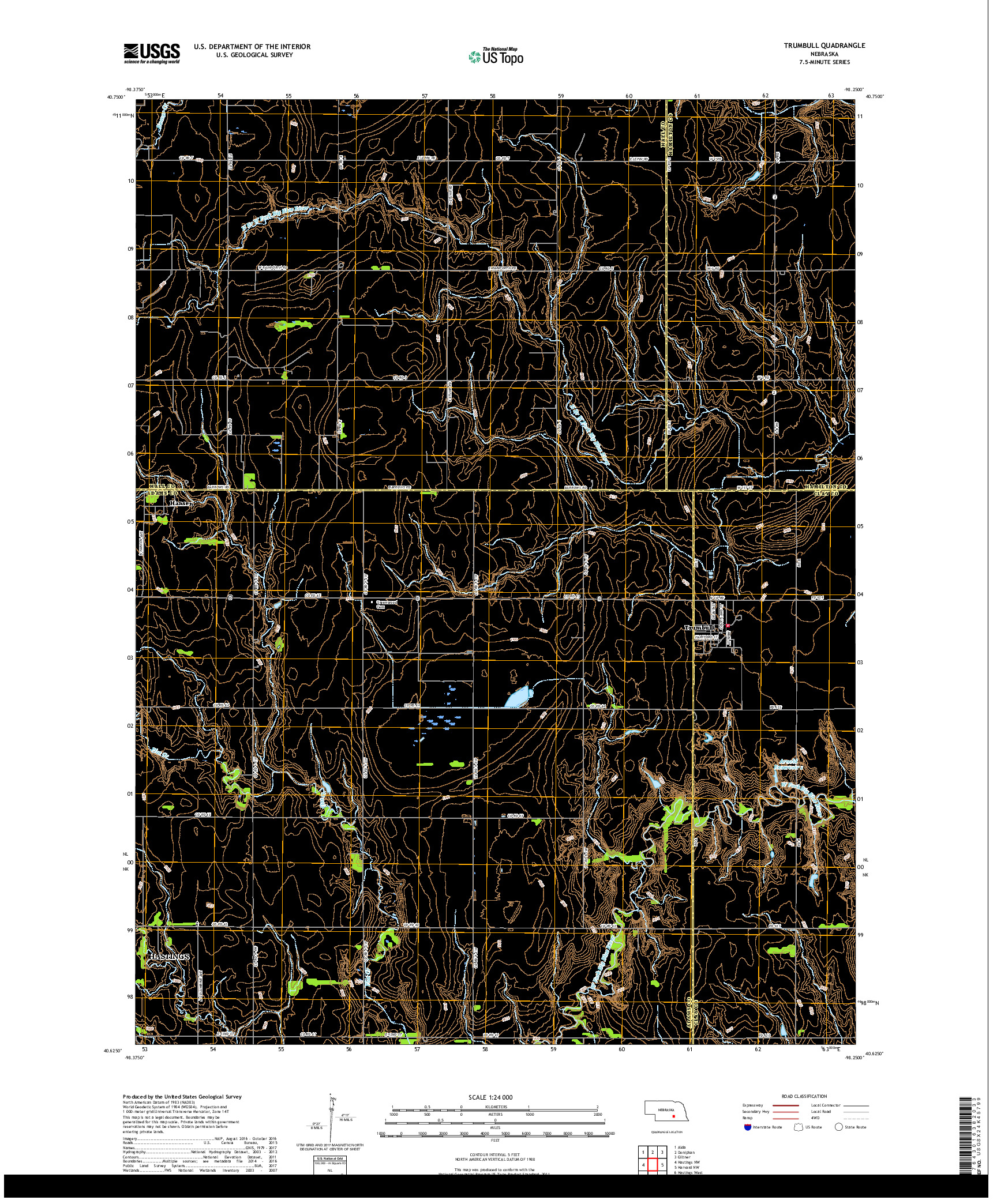 USGS US TOPO 7.5-MINUTE MAP FOR TRUMBULL, NE 2017