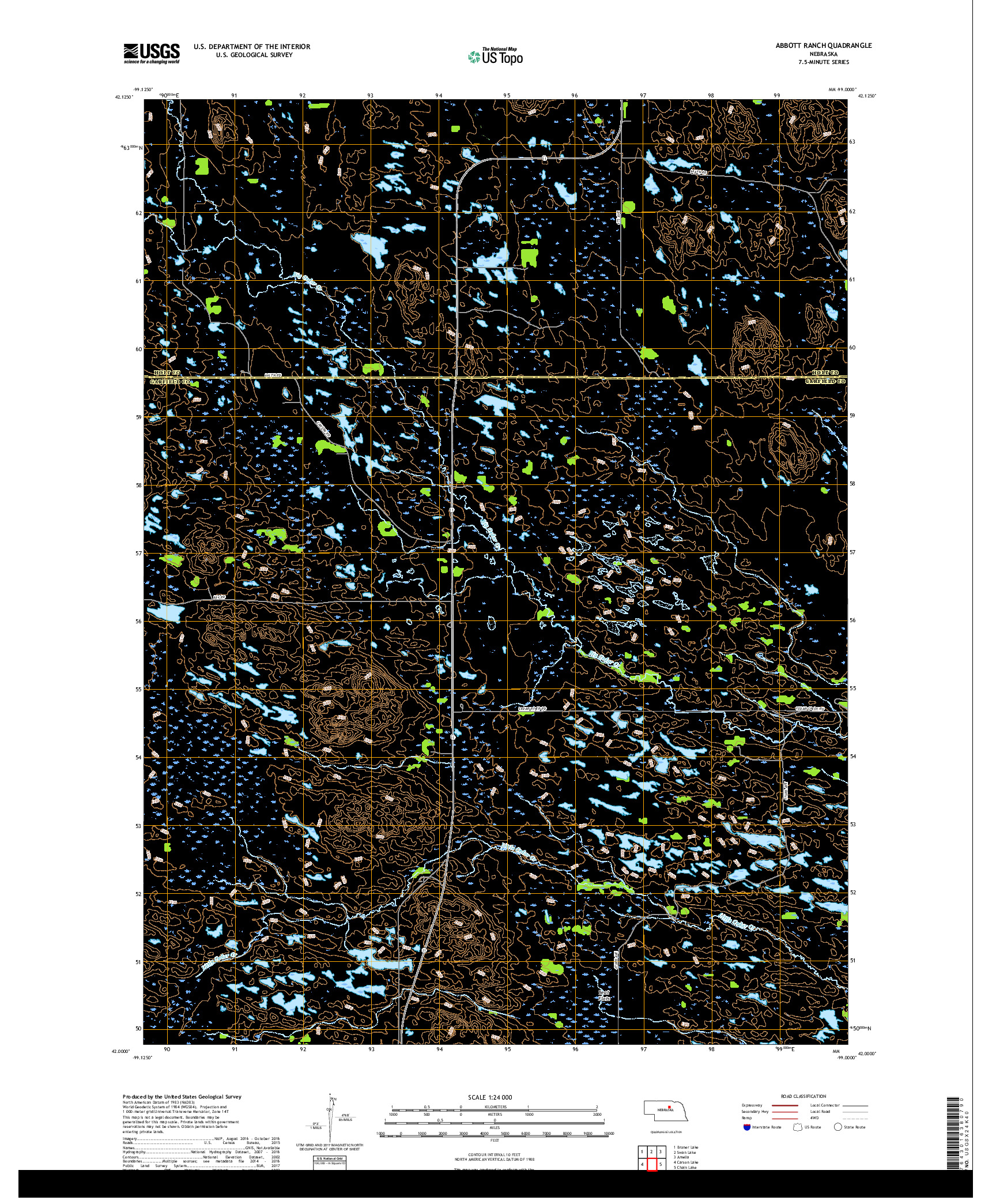 USGS US TOPO 7.5-MINUTE MAP FOR ABBOTT RANCH, NE 2017