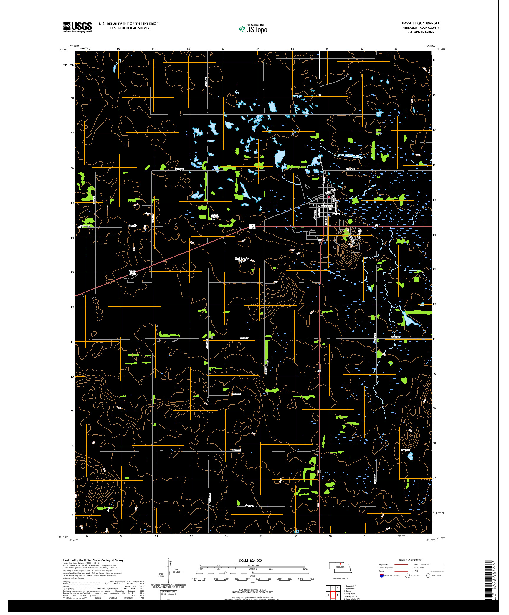 USGS US TOPO 7.5-MINUTE MAP FOR BASSETT, NE 2017