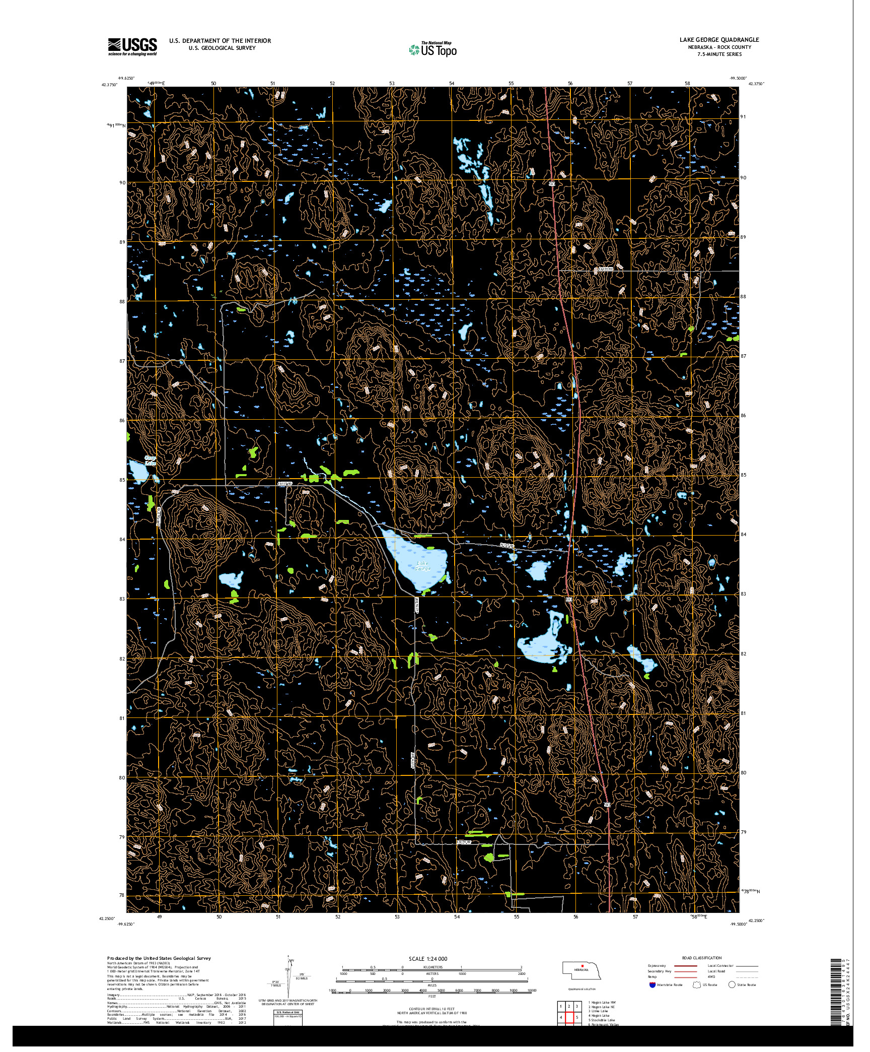 USGS US TOPO 7.5-MINUTE MAP FOR LAKE GEORGE, NE 2017