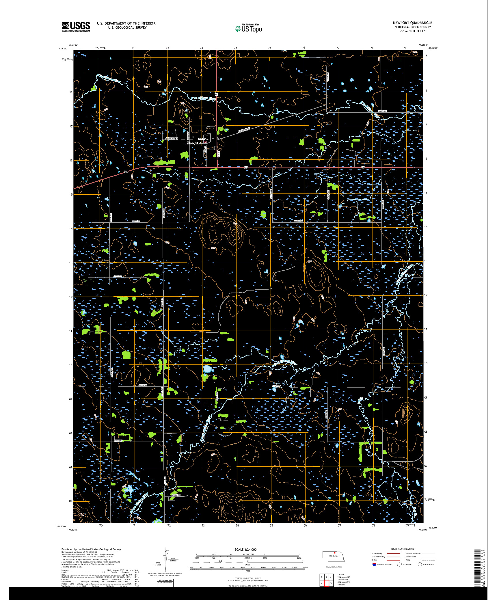 USGS US TOPO 7.5-MINUTE MAP FOR NEWPORT, NE 2017