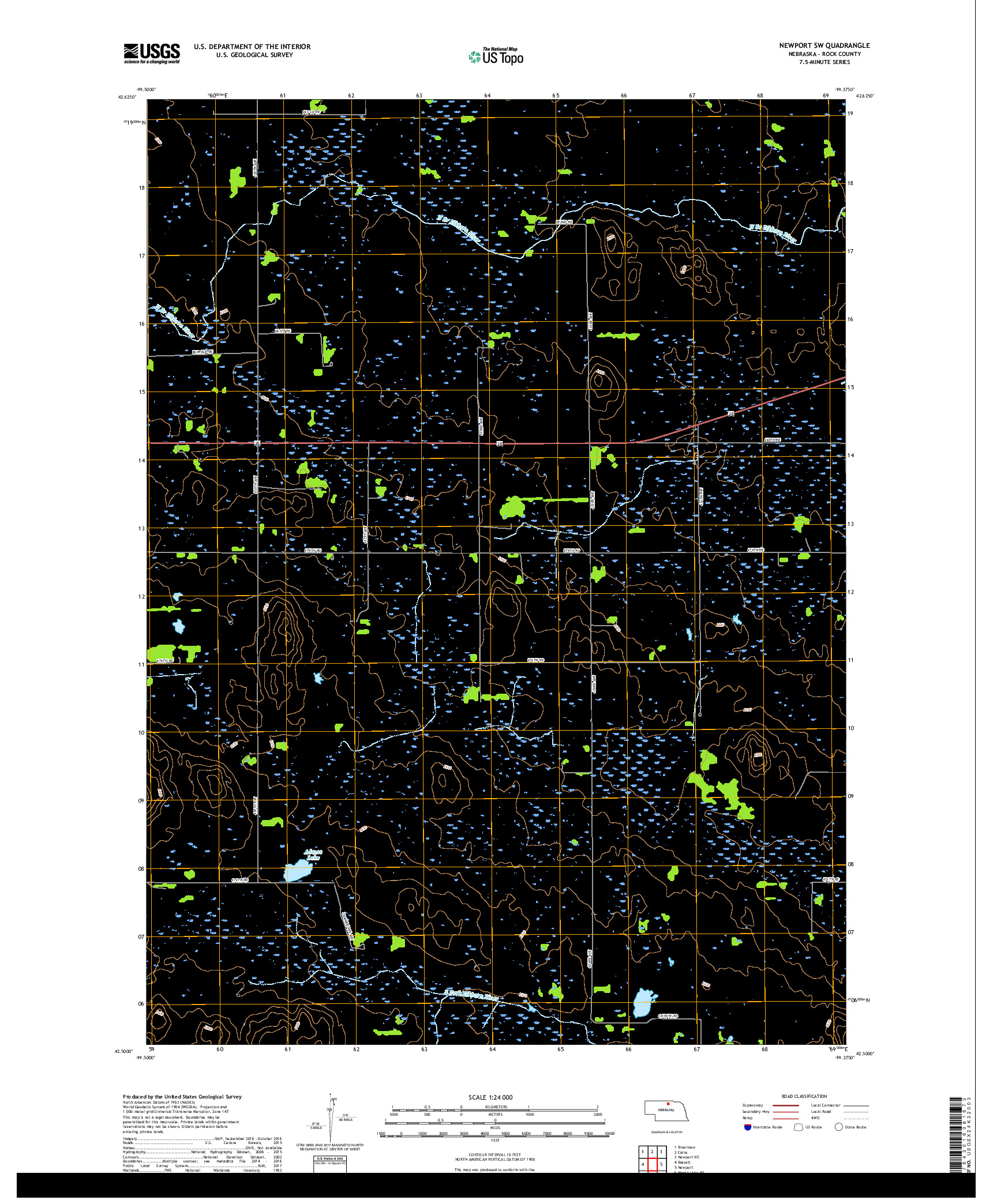 USGS US TOPO 7.5-MINUTE MAP FOR NEWPORT SW, NE 2017