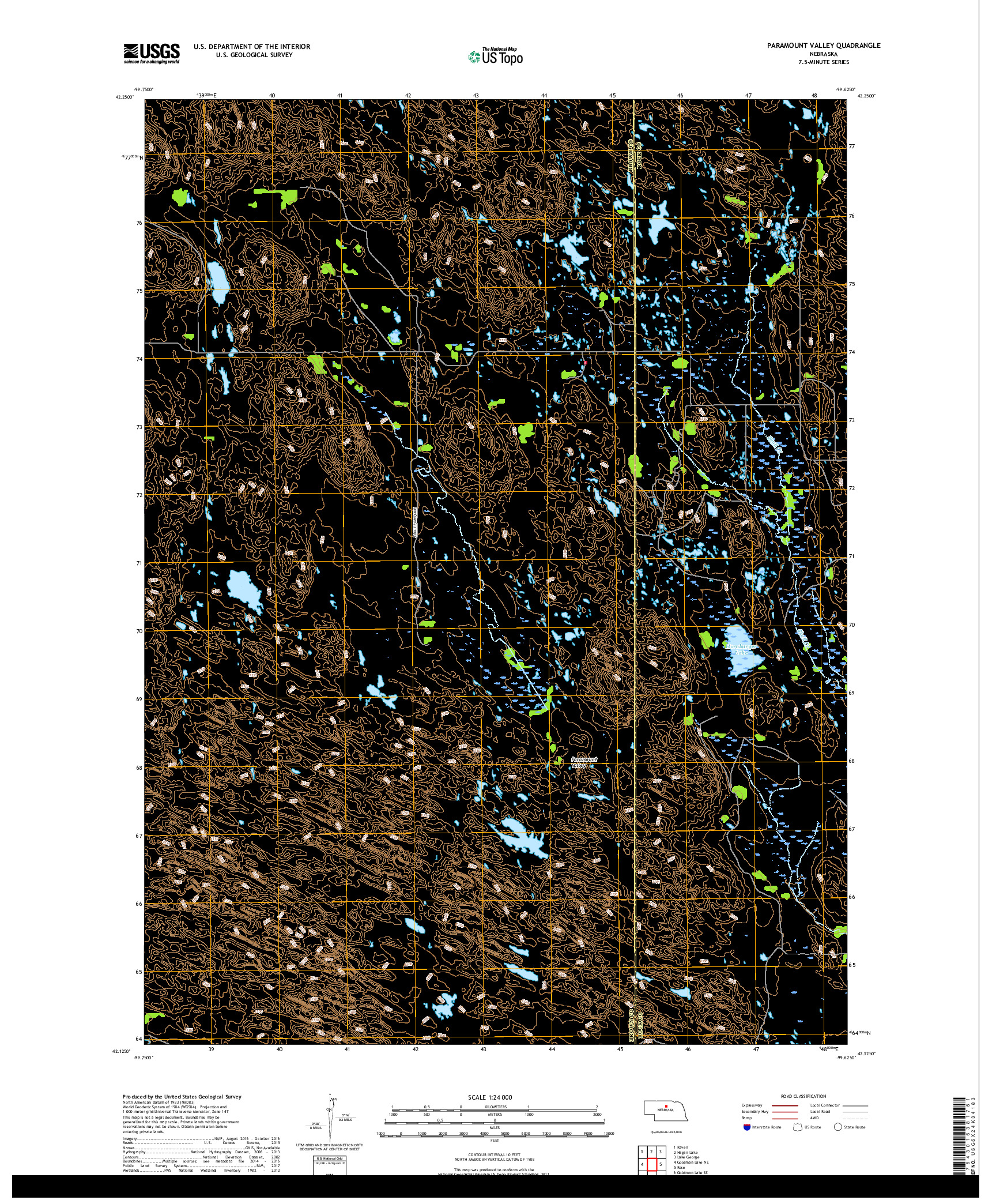 USGS US TOPO 7.5-MINUTE MAP FOR PARAMOUNT VALLEY, NE 2017