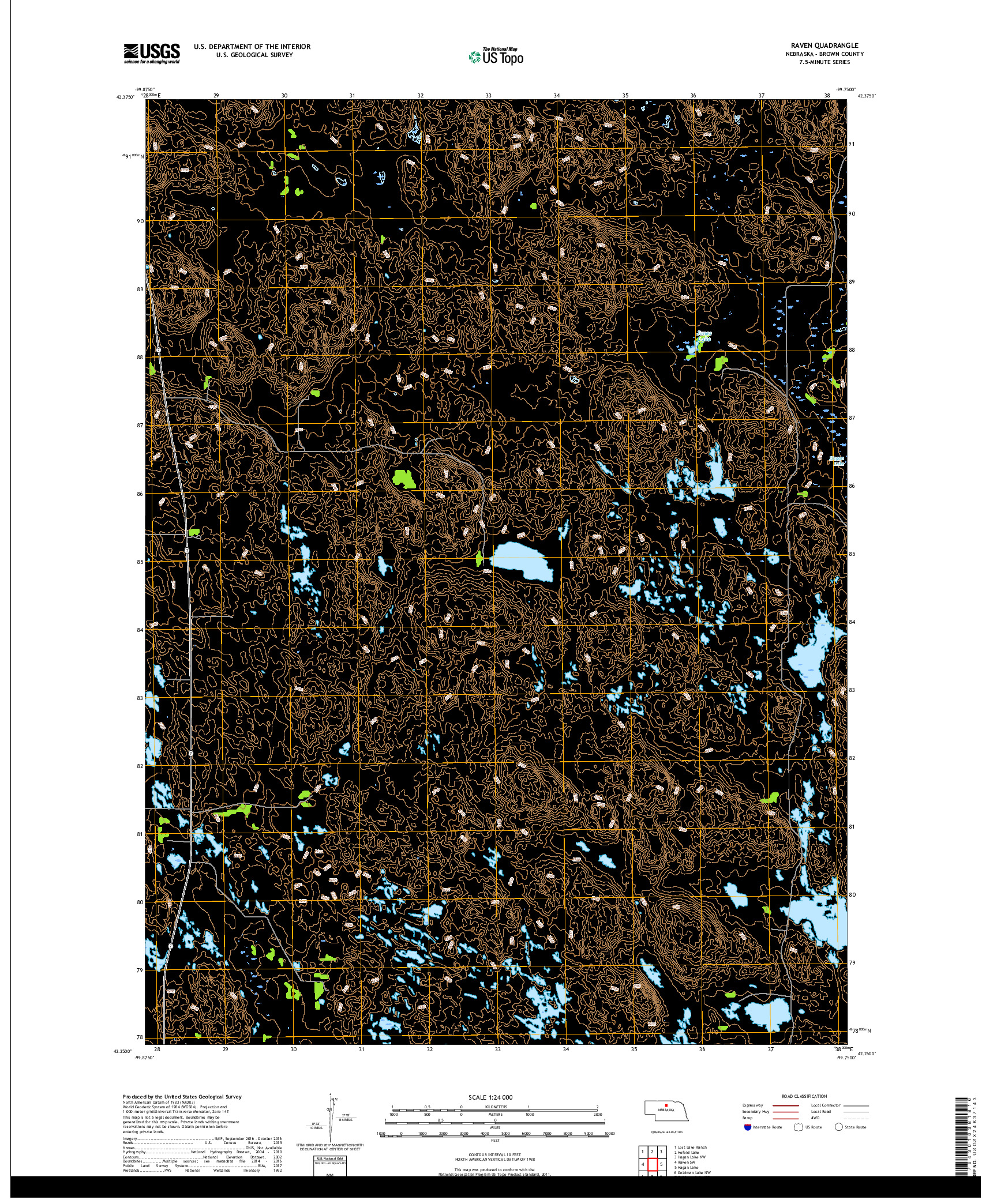 USGS US TOPO 7.5-MINUTE MAP FOR RAVEN, NE 2017