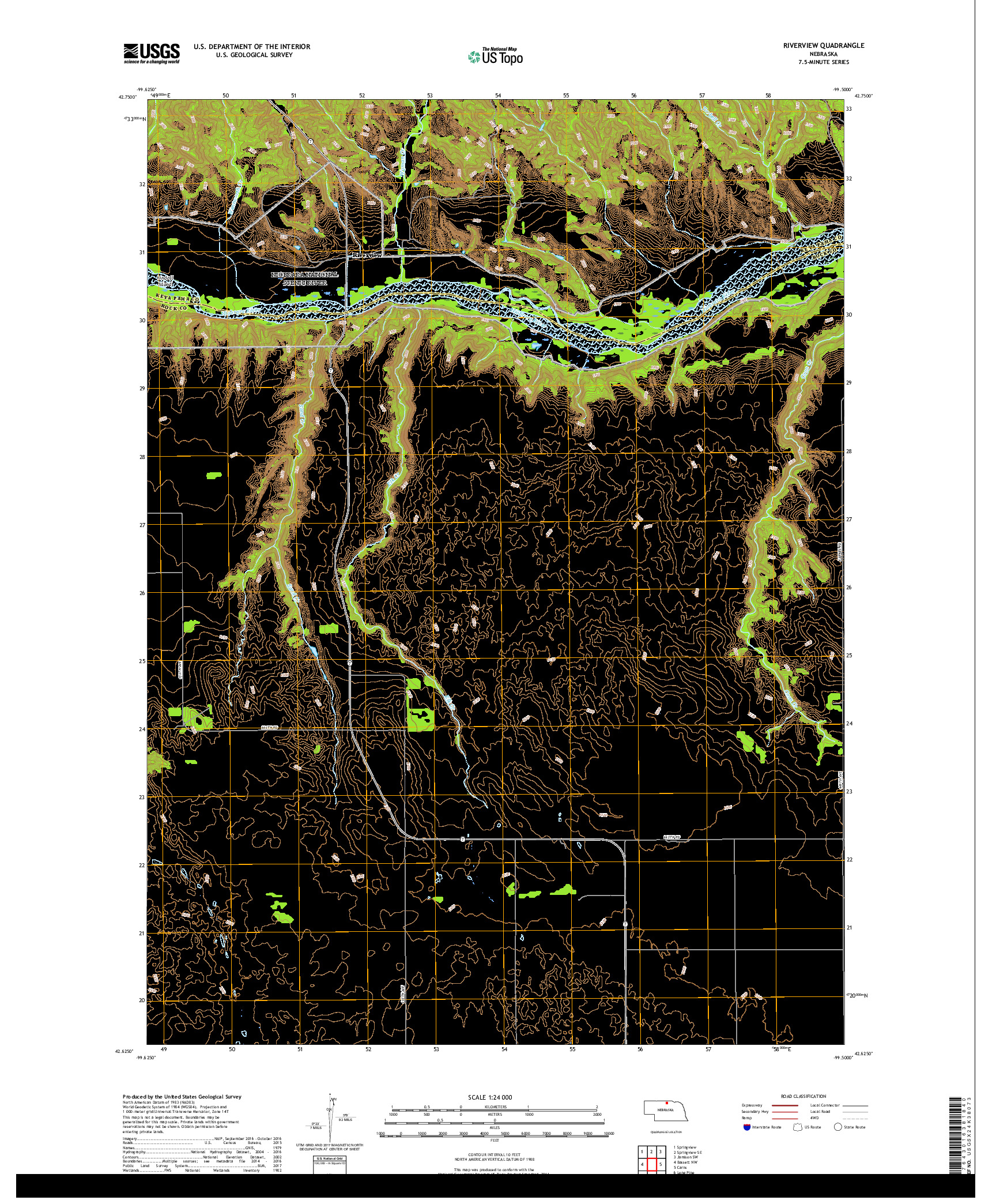 USGS US TOPO 7.5-MINUTE MAP FOR RIVERVIEW, NE 2017
