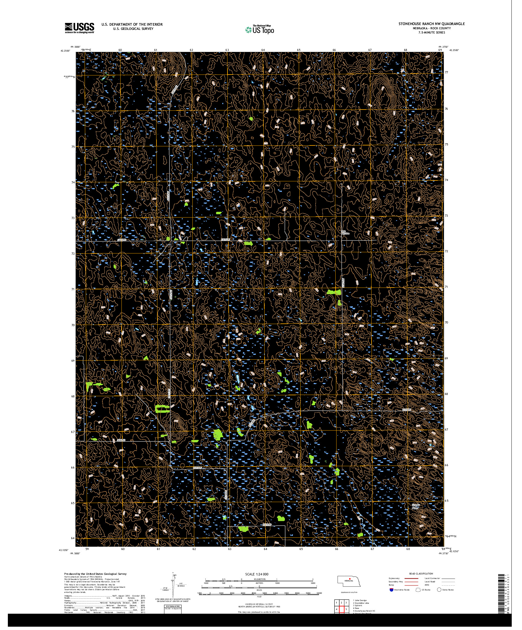 USGS US TOPO 7.5-MINUTE MAP FOR STONEHOUSE RANCH NW, NE 2017