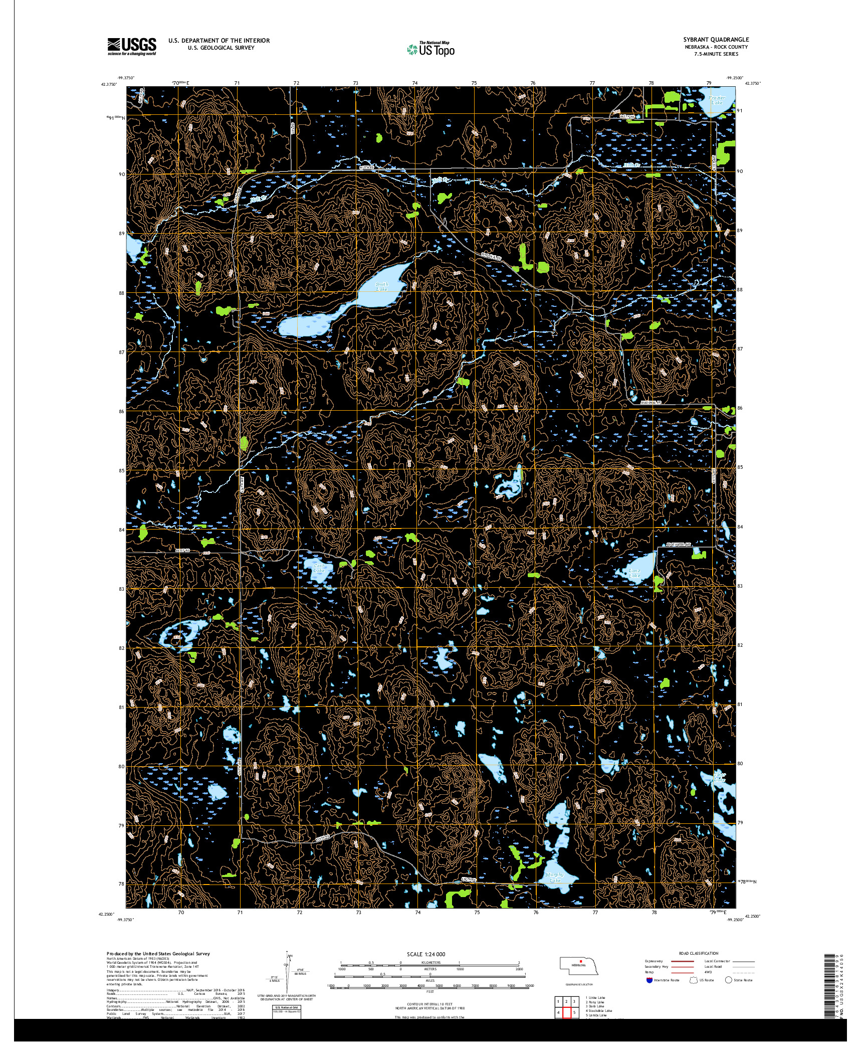 USGS US TOPO 7.5-MINUTE MAP FOR SYBRANT, NE 2017