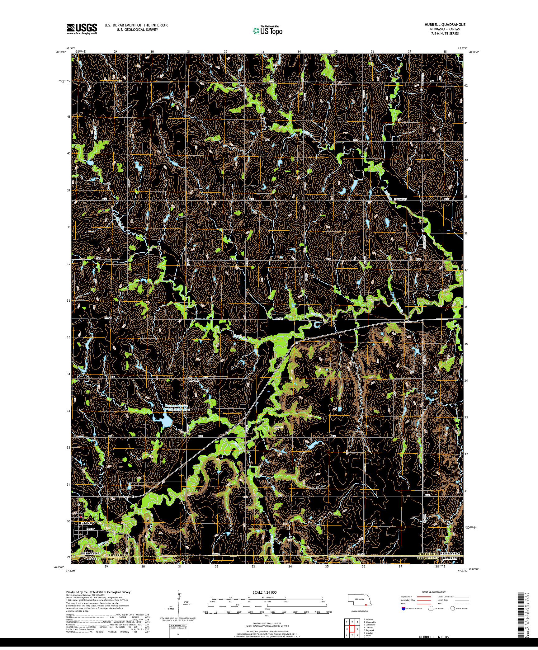 USGS US TOPO 7.5-MINUTE MAP FOR HUBBELL, NE,KS 2017