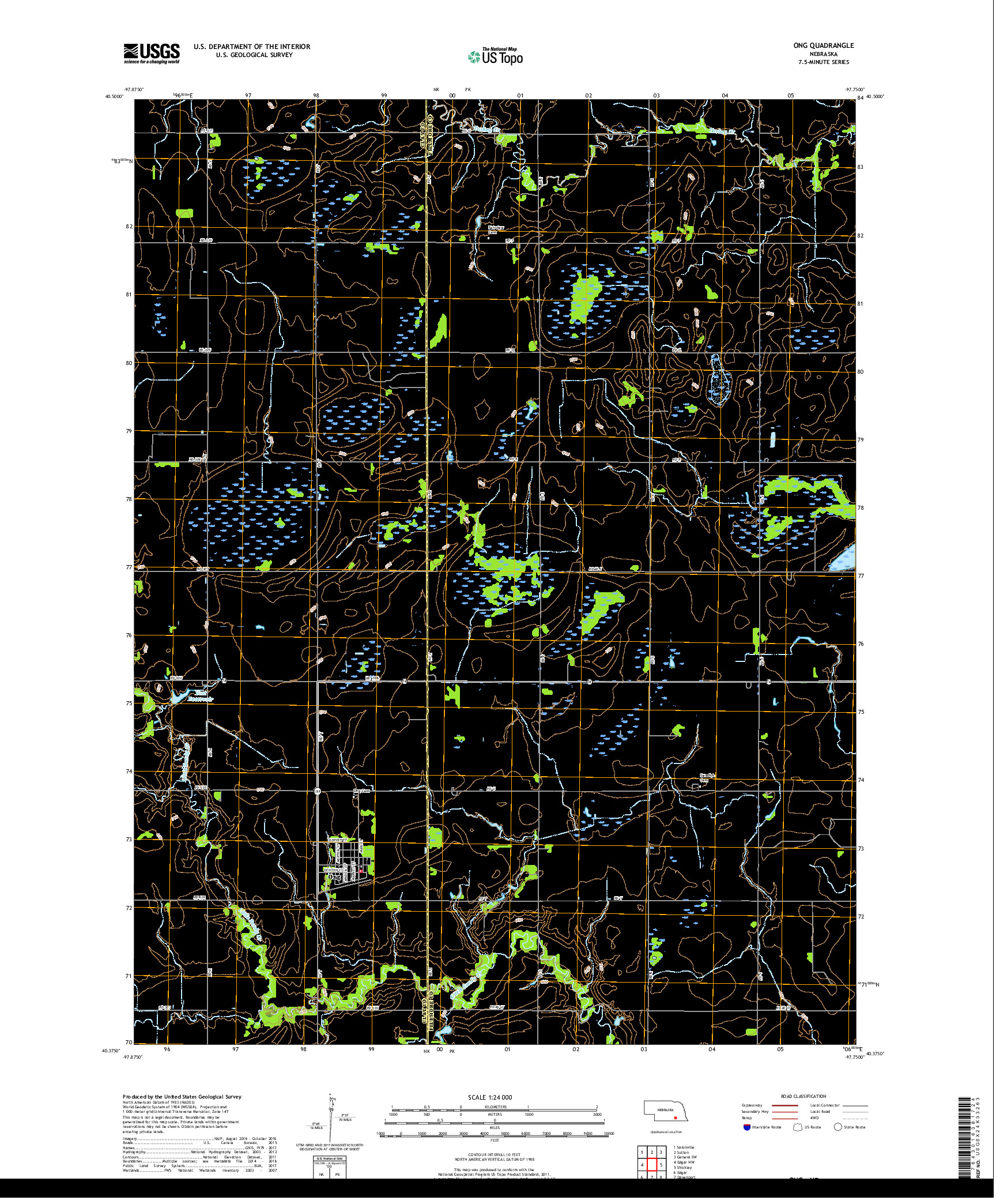 USGS US TOPO 7.5-MINUTE MAP FOR ONG, NE 2017