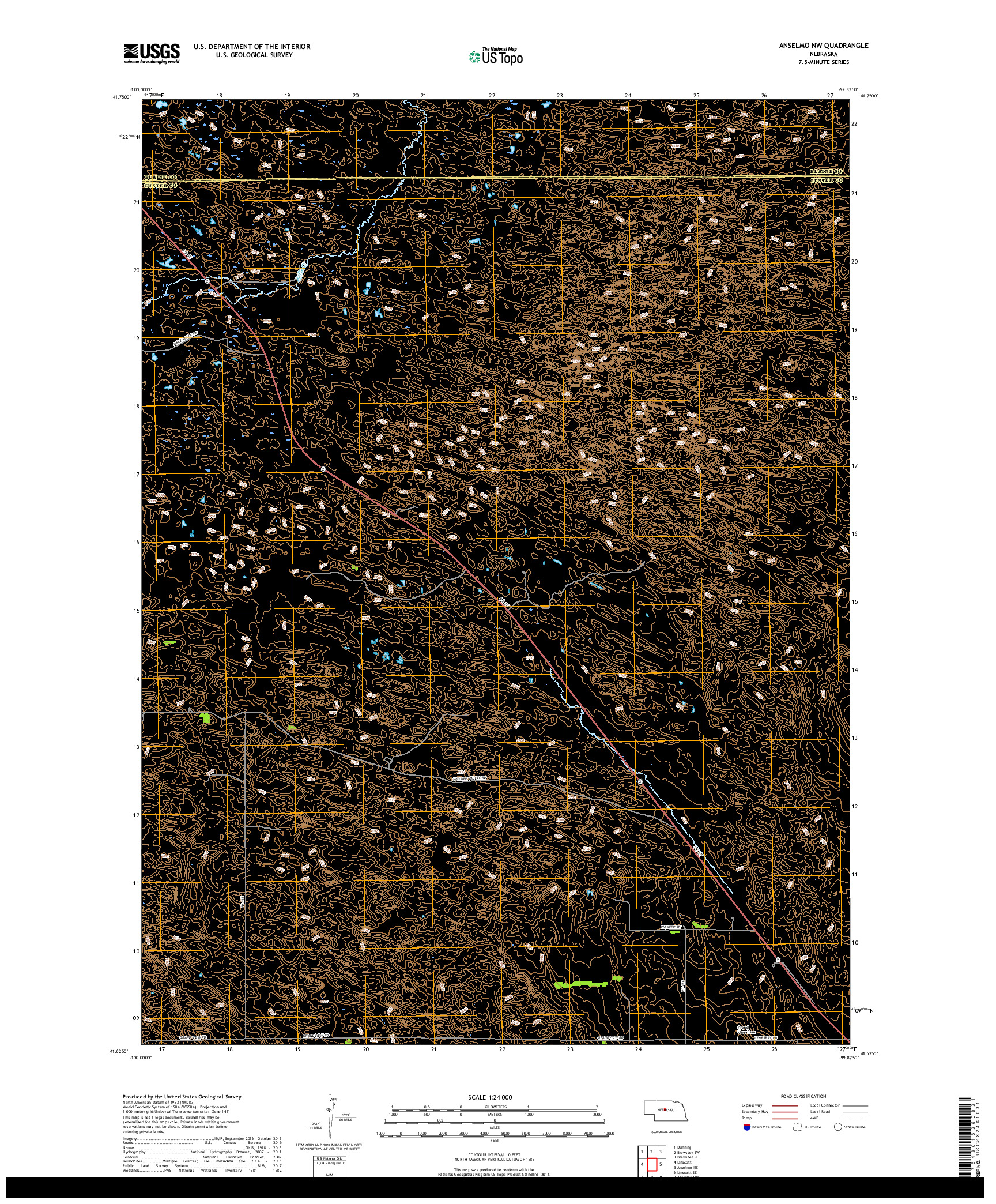 USGS US TOPO 7.5-MINUTE MAP FOR ANSELMO NW, NE 2017