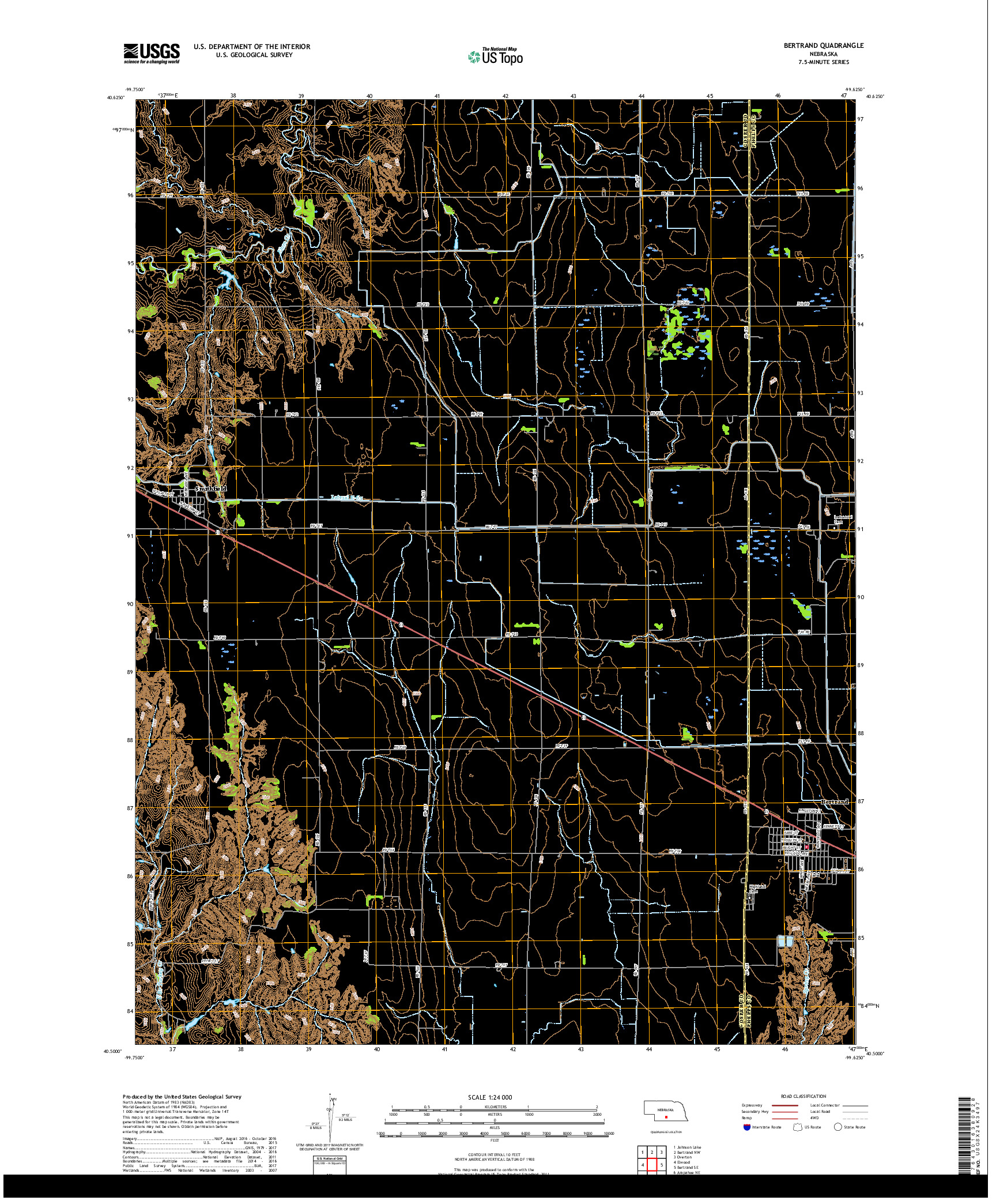 USGS US TOPO 7.5-MINUTE MAP FOR BERTRAND, NE 2017