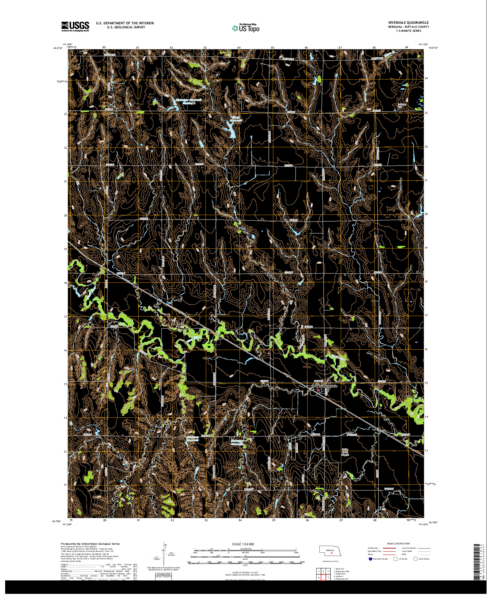 USGS US TOPO 7.5-MINUTE MAP FOR RIVERDALE, NE 2017