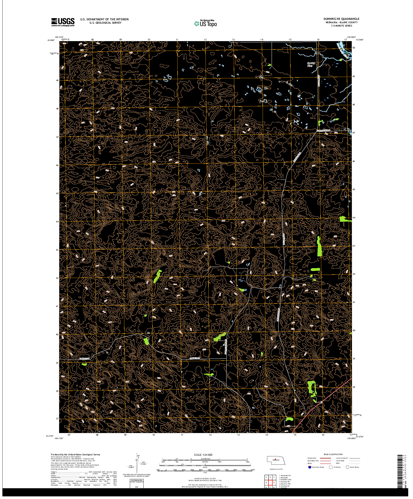 USGS US TOPO 7.5-MINUTE MAP FOR DUNNING NE, NE 2017