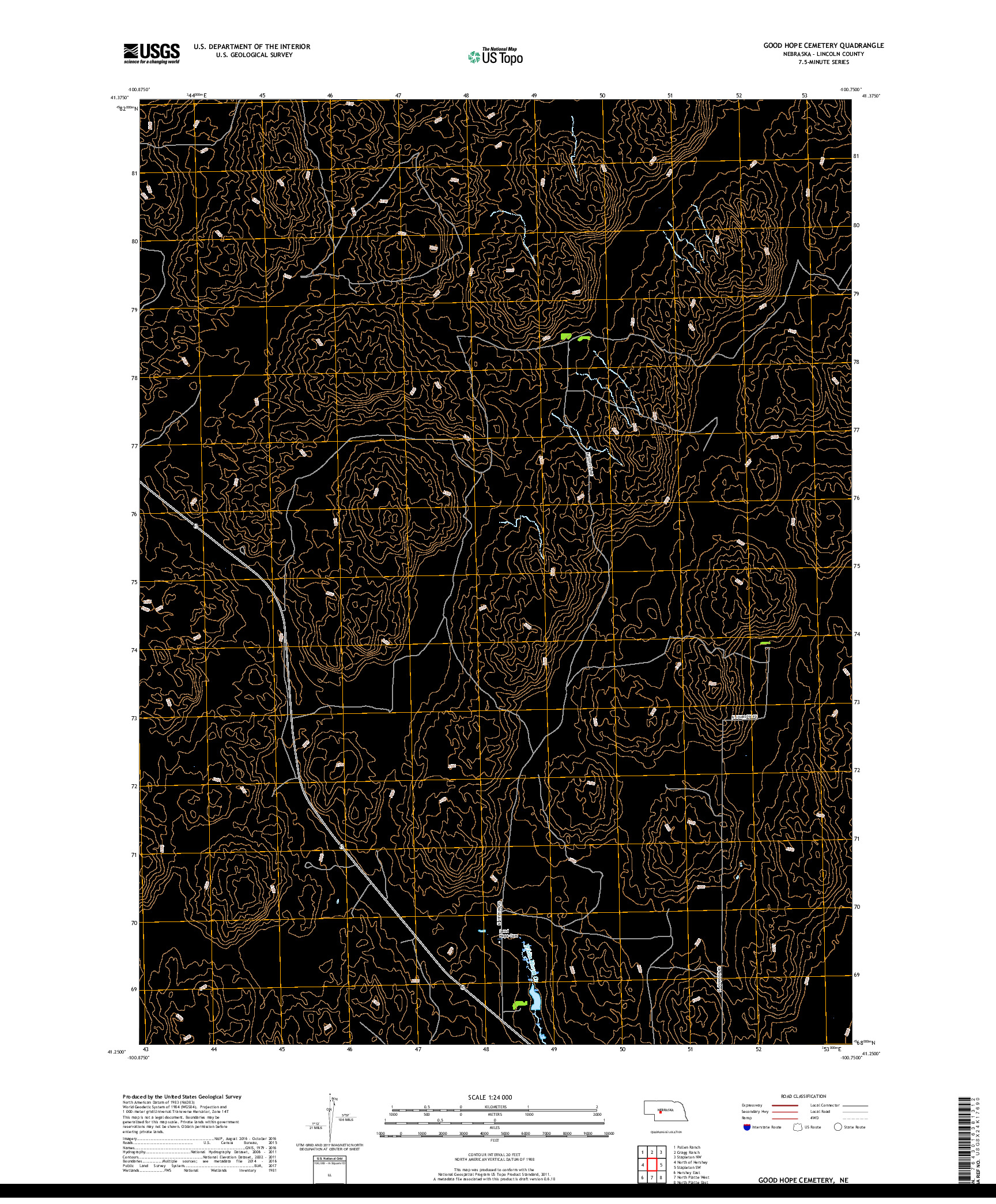 USGS US TOPO 7.5-MINUTE MAP FOR GOOD HOPE CEMETERY, NE 2017