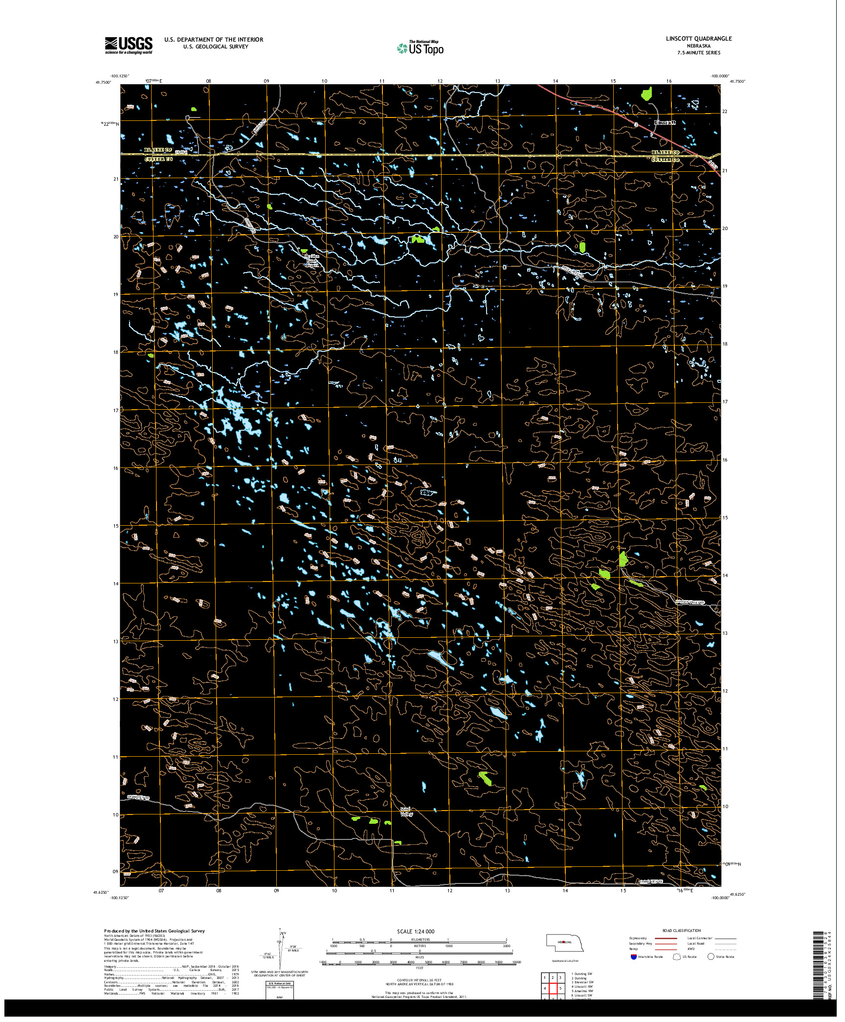 USGS US TOPO 7.5-MINUTE MAP FOR LINSCOTT, NE 2017